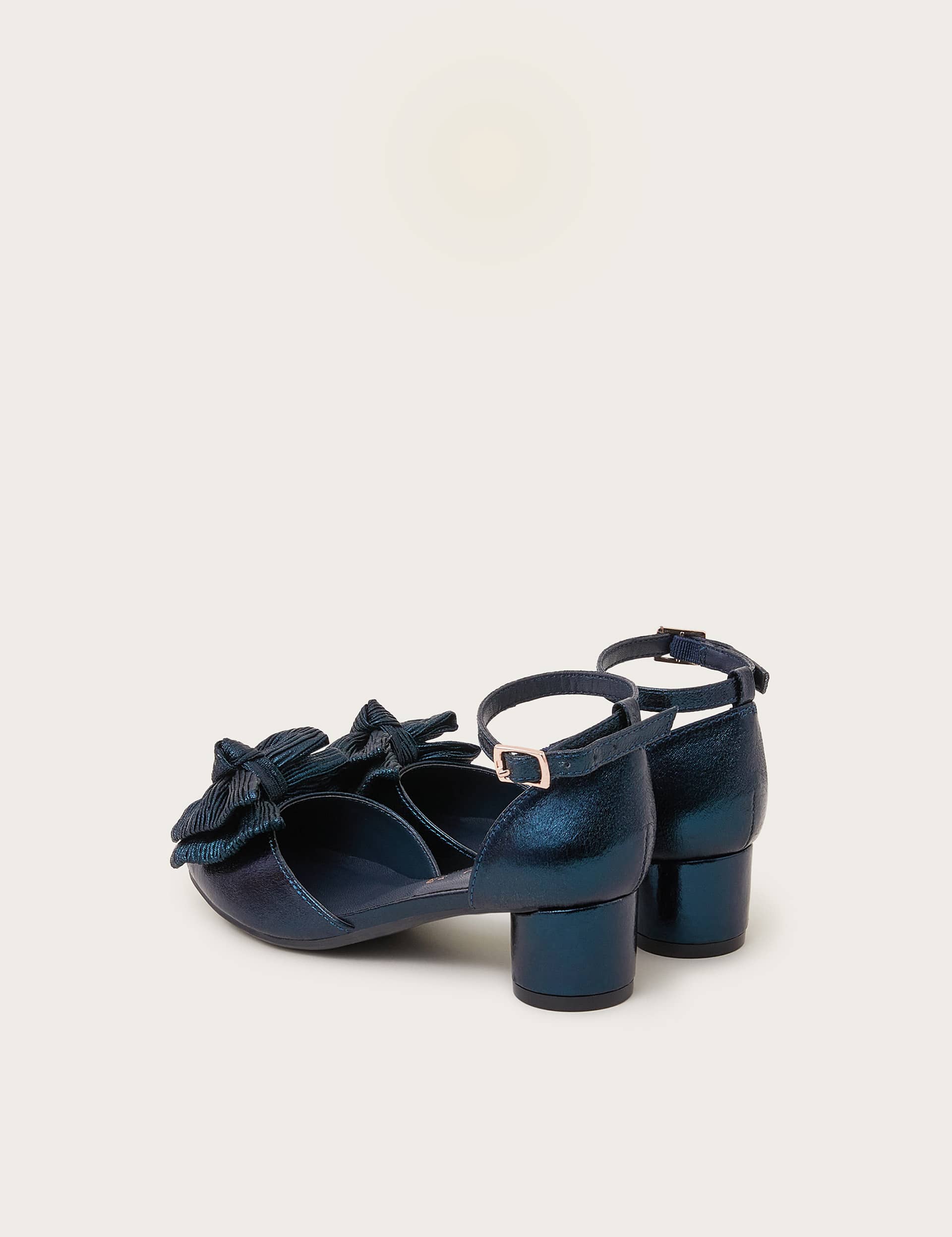 Monsoon Girls Metallic Bow Sandals (7 Small - 3 Large) - 2 L - Navy, Navy