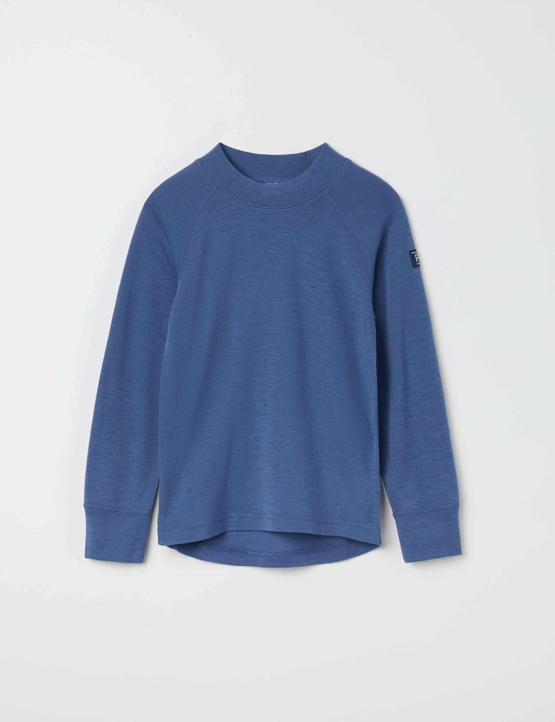 Polarn O. Pyret Pure Merino Wool Thermal Top (6 Mths-10 Yrs) - 6-12M - Medium Blue, Navy,Medium Blue