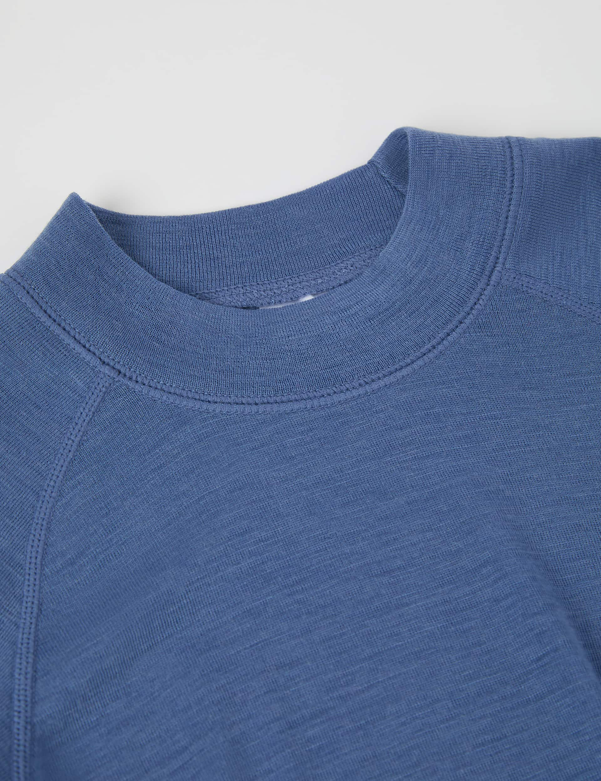 Polarn O. Pyret Pure Merino Wool Thermal Top (6 Mths-10 Yrs) - 6-12M - Medium Blue, Medium Blue