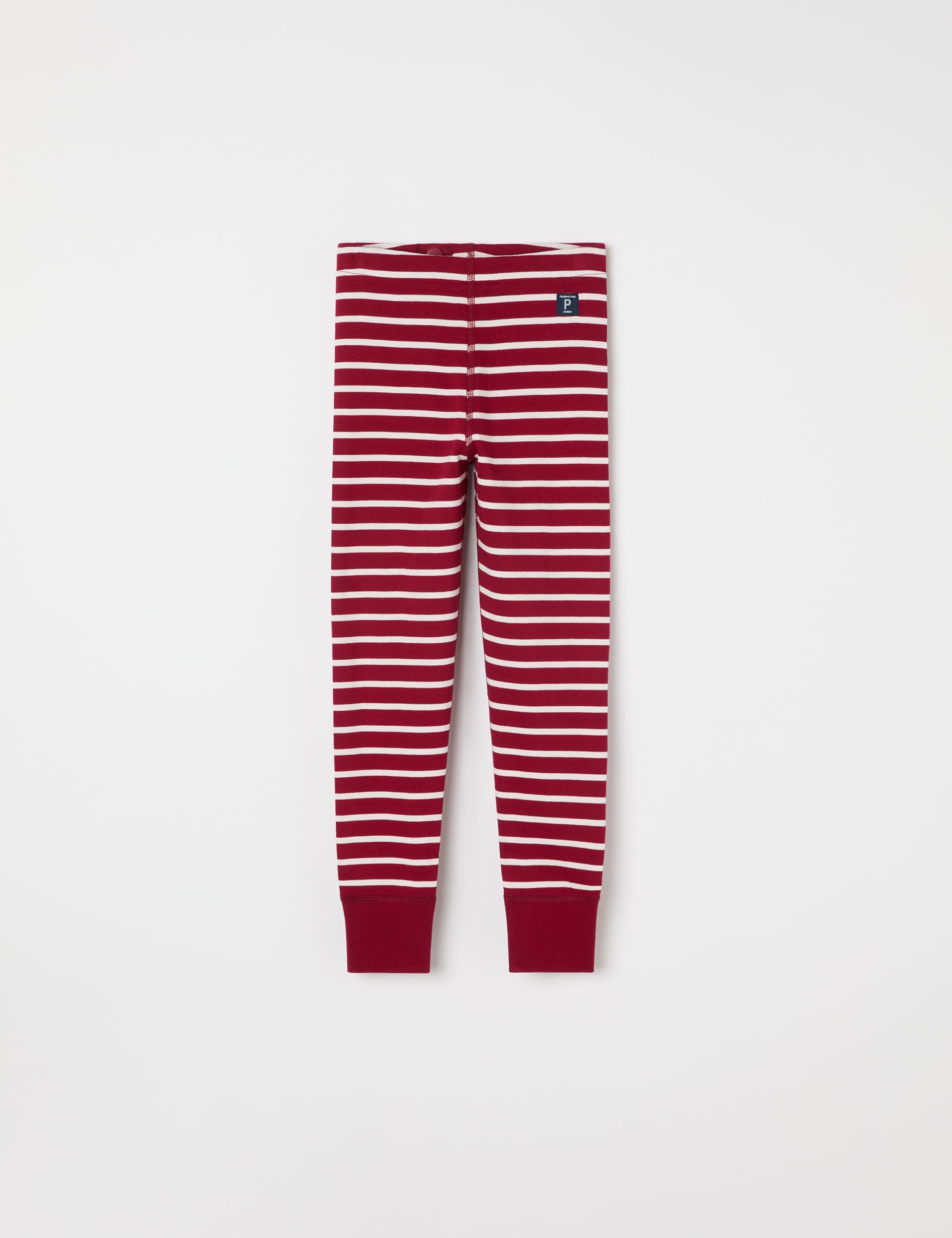 Polarn O. Pyret Boys Pure Cotton Striped Joggers (1-10 Yrs) - 6-7 Y - Red Mix, Red Mix