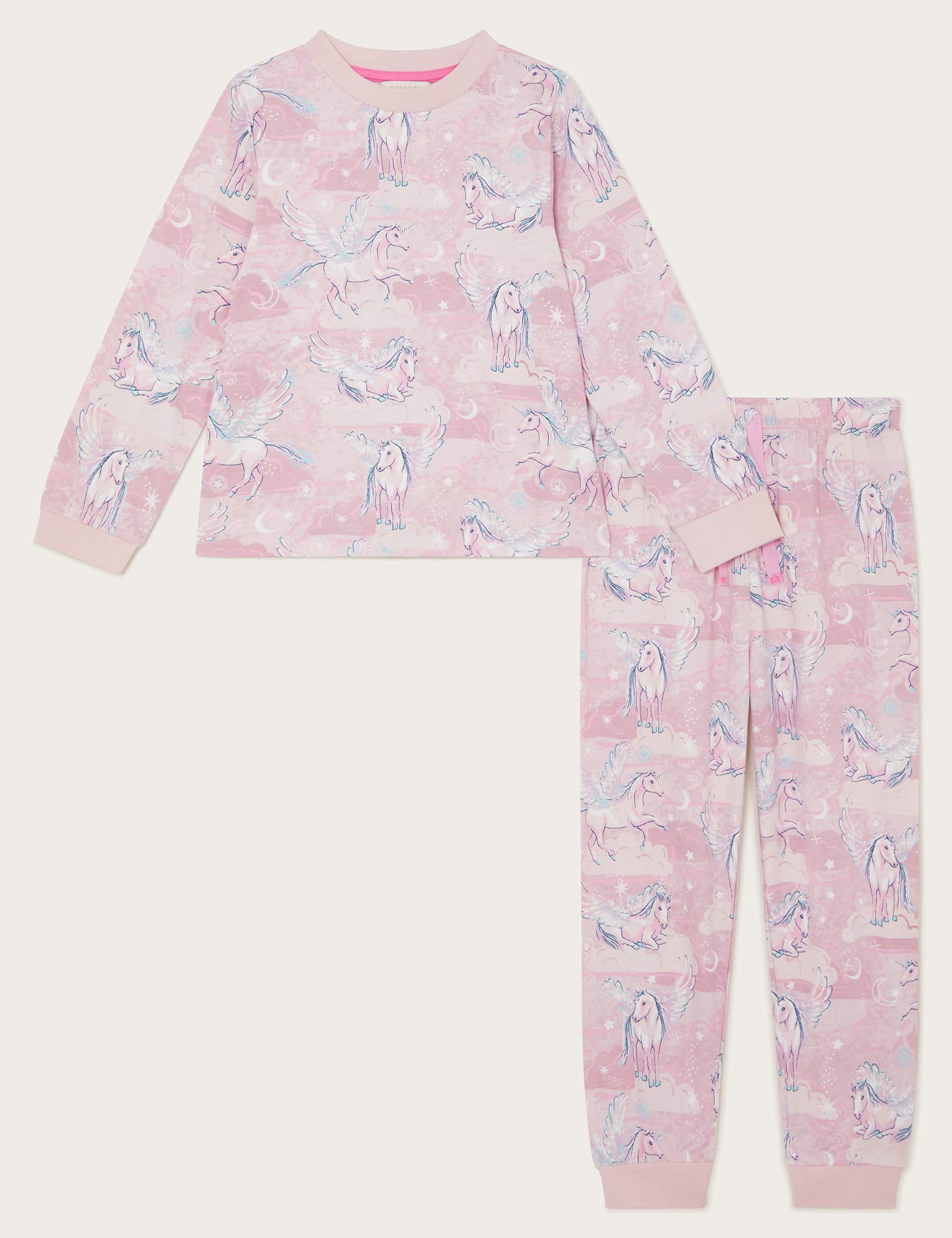 Monsoon Girls Pure Cotton Unicorn Pyjamas (2-13 Yrs)
