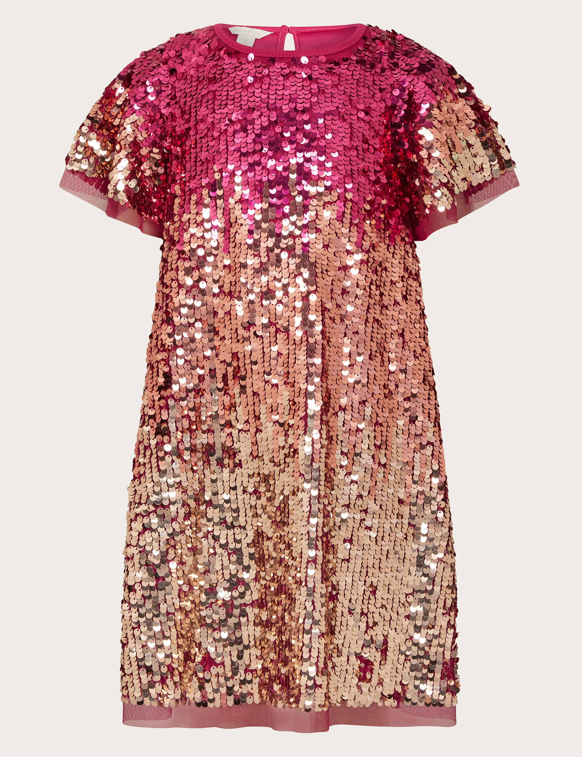 Monsoon Girls Ombre Sequin Party Dress (3-15 Yrs) - 6y - Pink, Pink