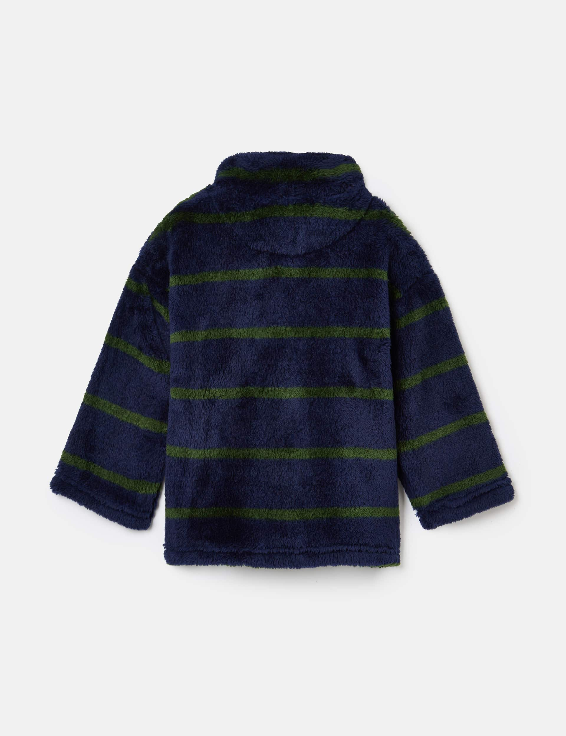 Joules Boys Borg Striped Jacket (2-12 Yrs) - 10-11 - Navy Mix, Navy Mix