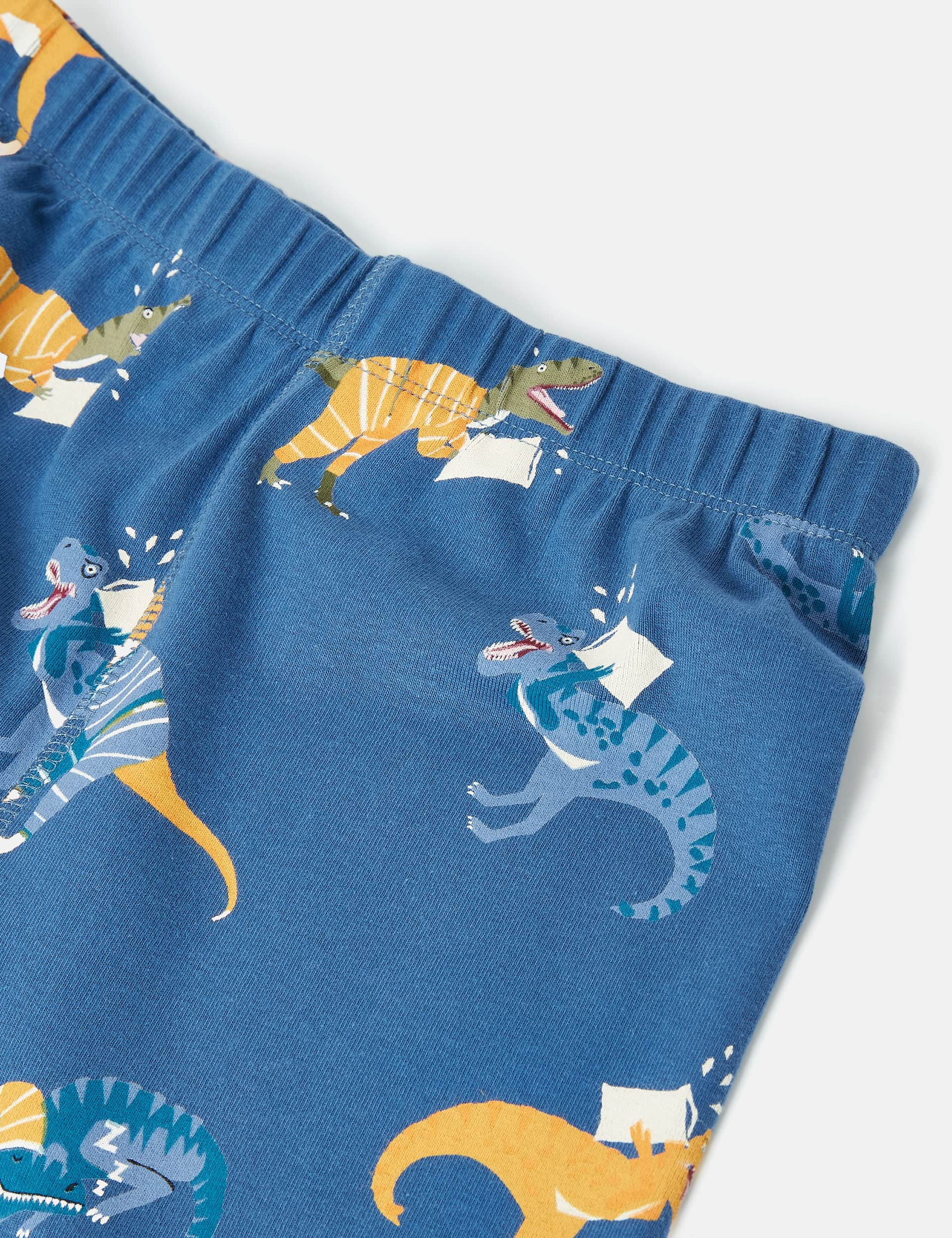 Joules Boys Cotton Rich Dinosaur Pyjama Bottoms (2-11 Yrs) - 5-6Y - Yellow Mix, Yellow Mix