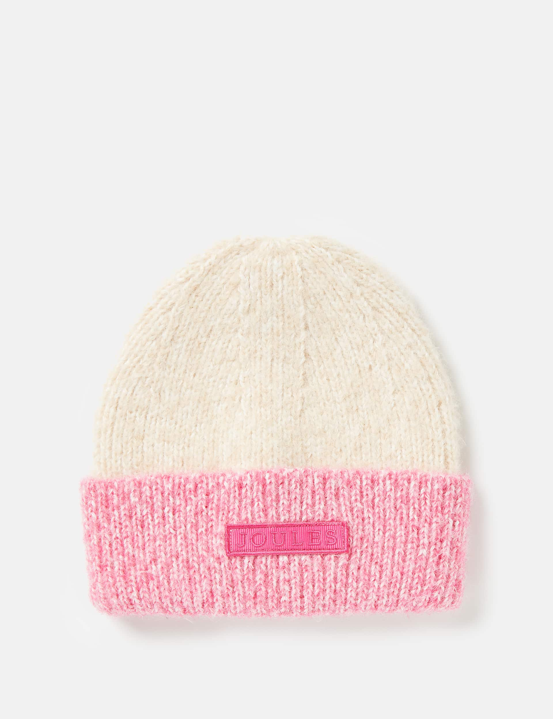 Joules Kids Knitted Beanie Hat (3-12 Yrs) - 8-12 - Pink Mix, Pink Mix