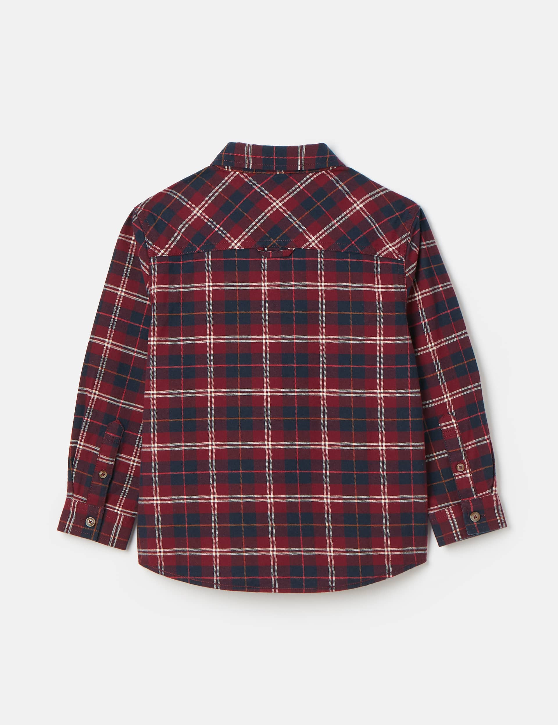 Joules Boys Pure Cotton Checked Shirt (2-12 Yrs) - 4y - Red Mix, Red Mix