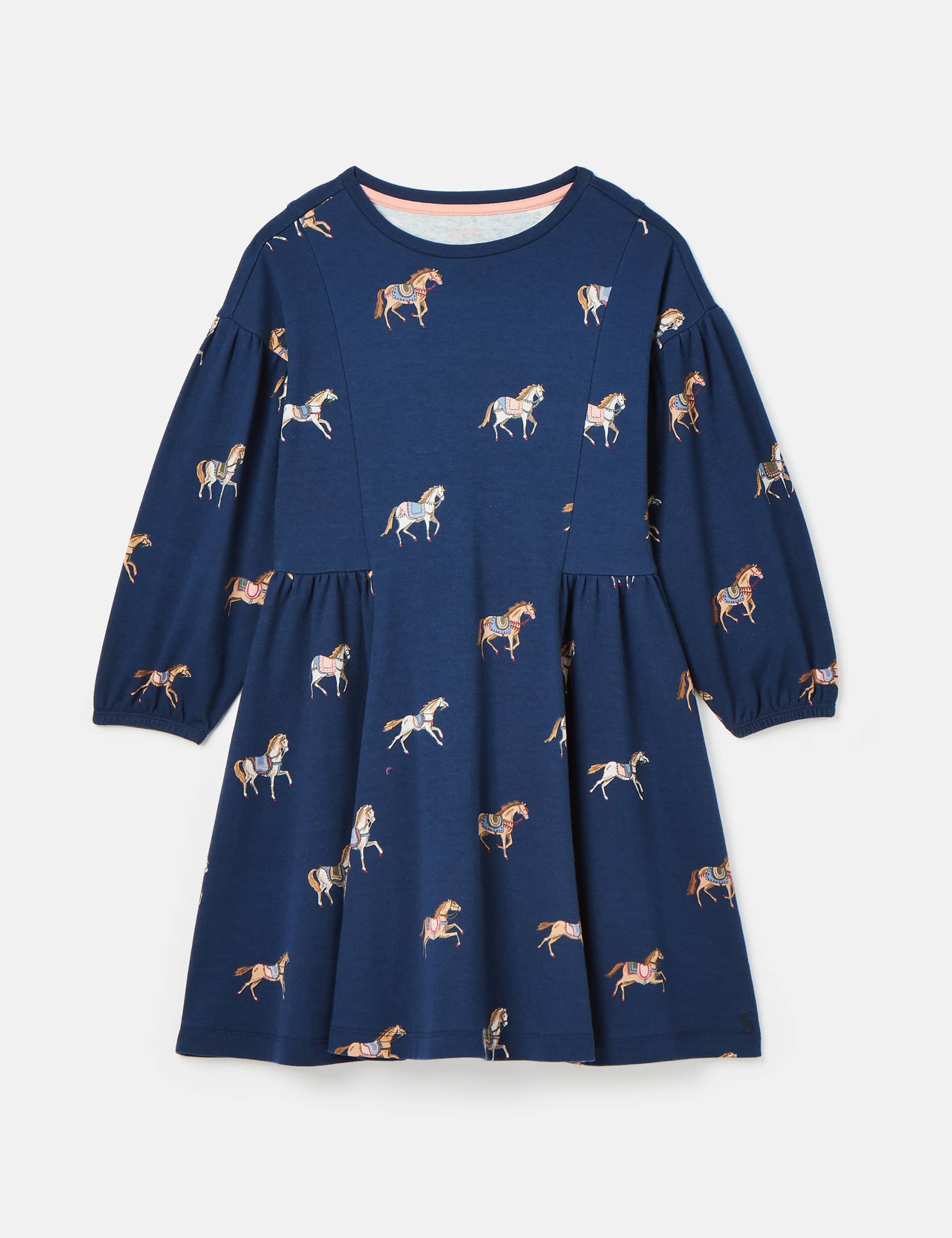 Joules Girls Pure Cotton Floral Dress (2-11 Yrs) - 5-6Y - Navy Mix, Navy Mix