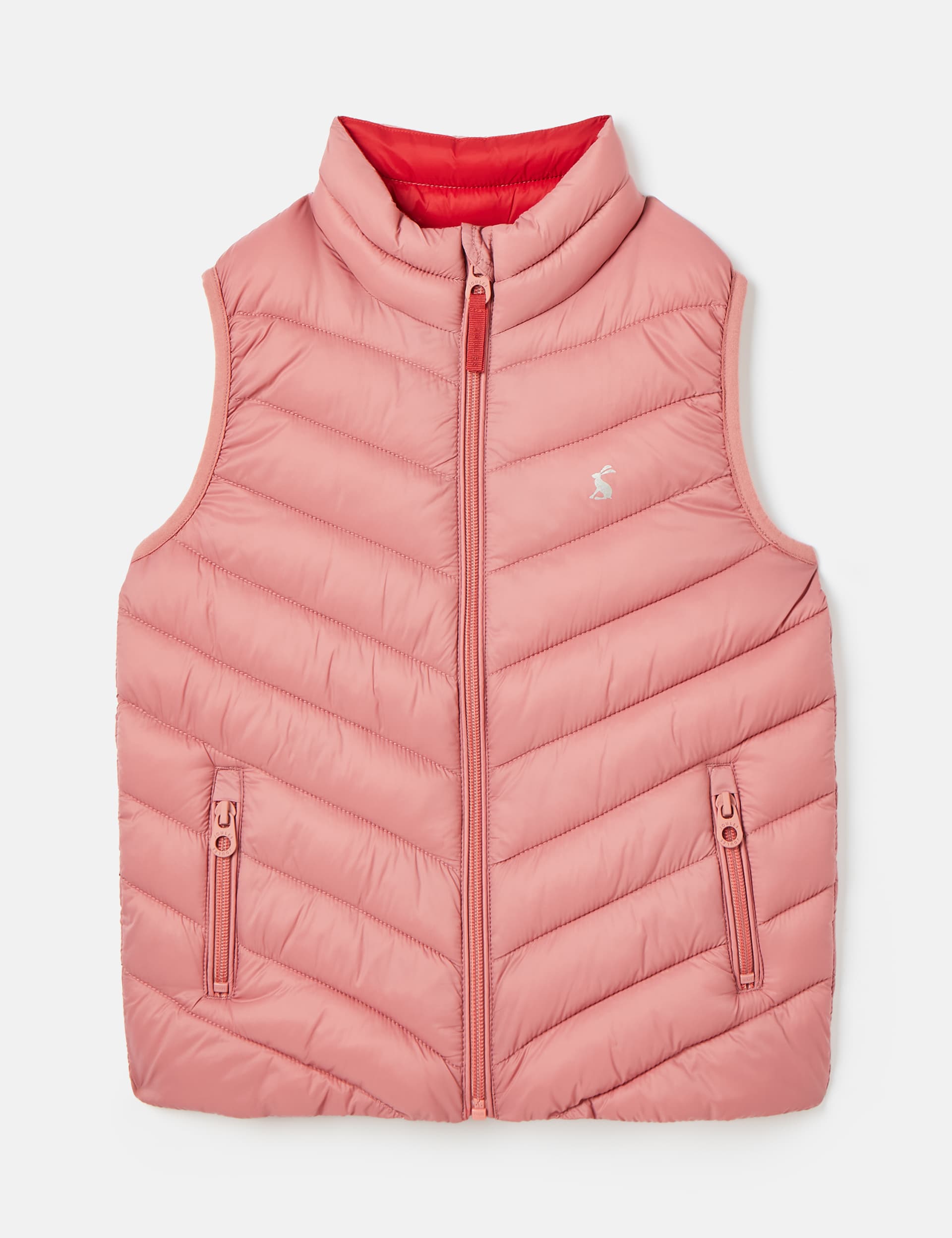 Joules Girls Padded Quilted Gilet (2-12 Yrs) - 12Y - Pink, Blue,Pink