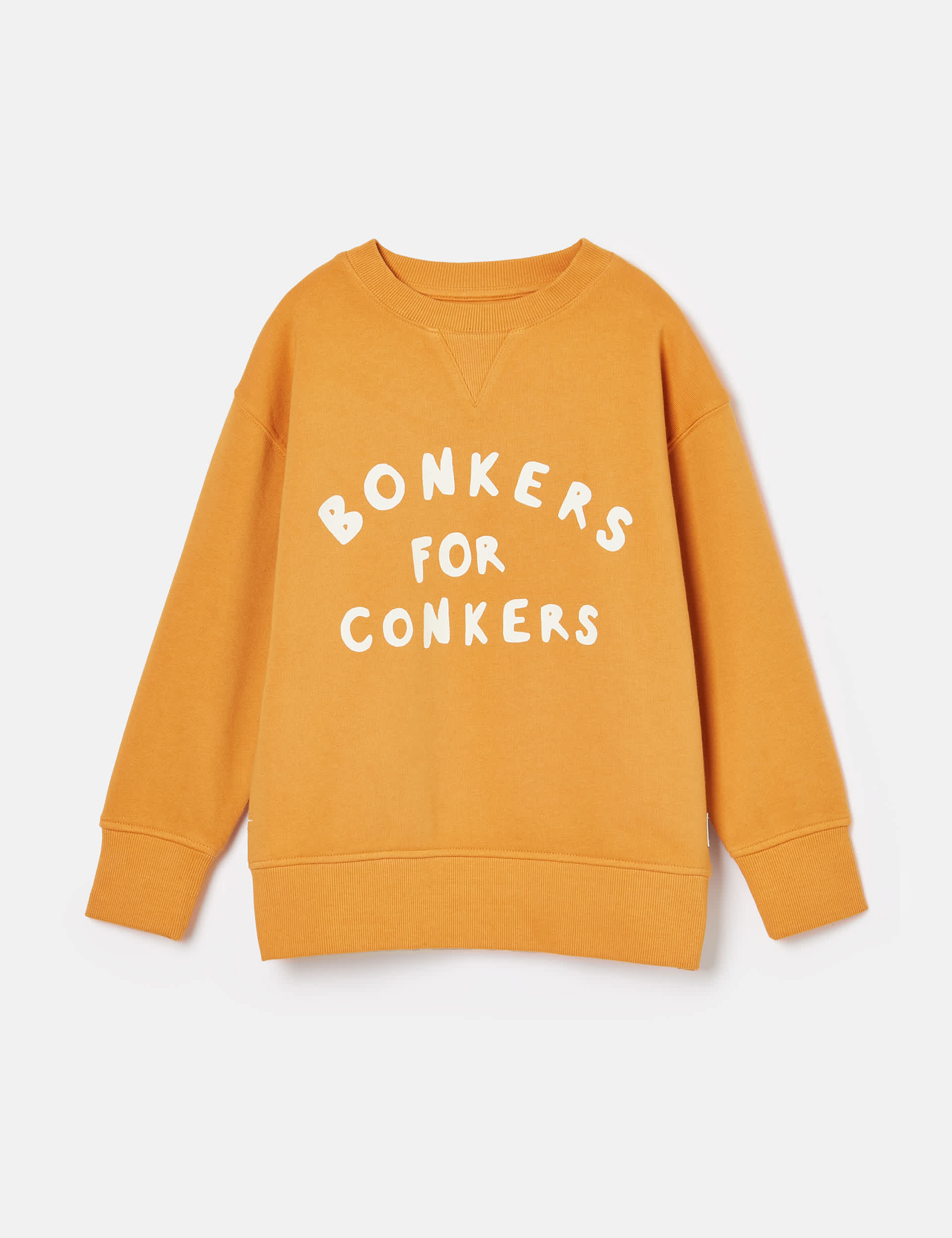 Joules Boys Cotton Rich Here Comes Trouble Sweatshirt (2-11 Yrs) - 6-7Y - Yellow, Yellow,Navy