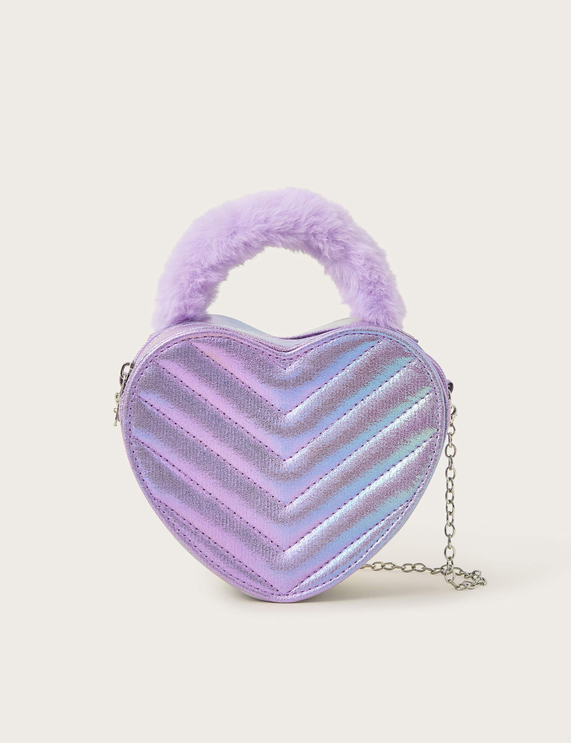 Monsoon Kids Quilted Heart Bag - Lilac, Lilac