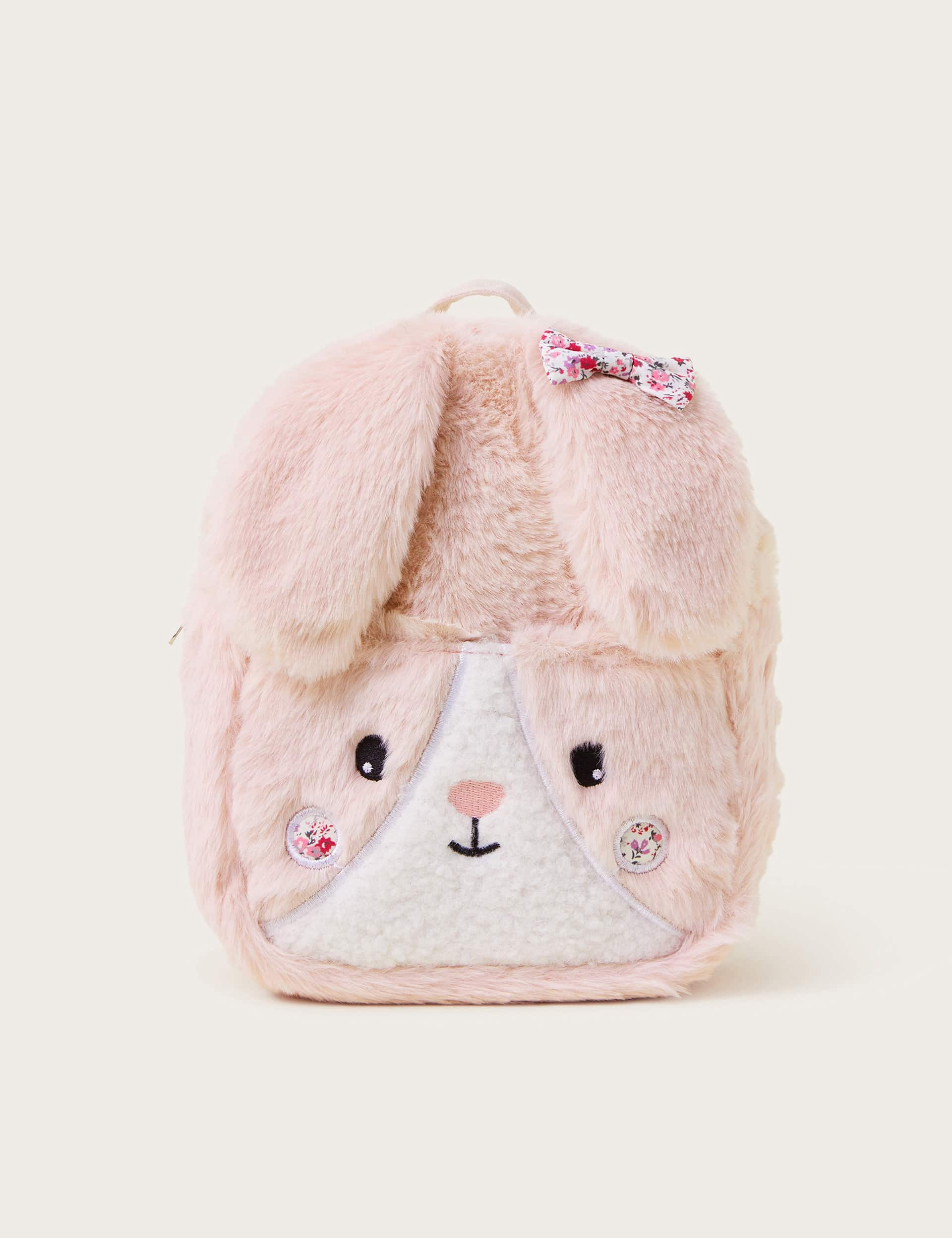 Monsoon Kids Faux Fur Bunny Backpack - Pink, Pink