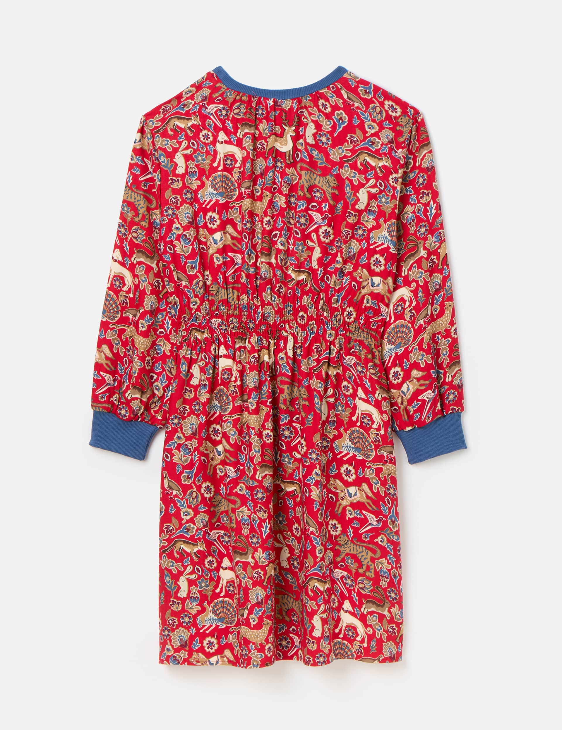 Joules Girls Animal Floral Print Dress (2-10 Yrs) - 7y - Red Mix, Red Mix