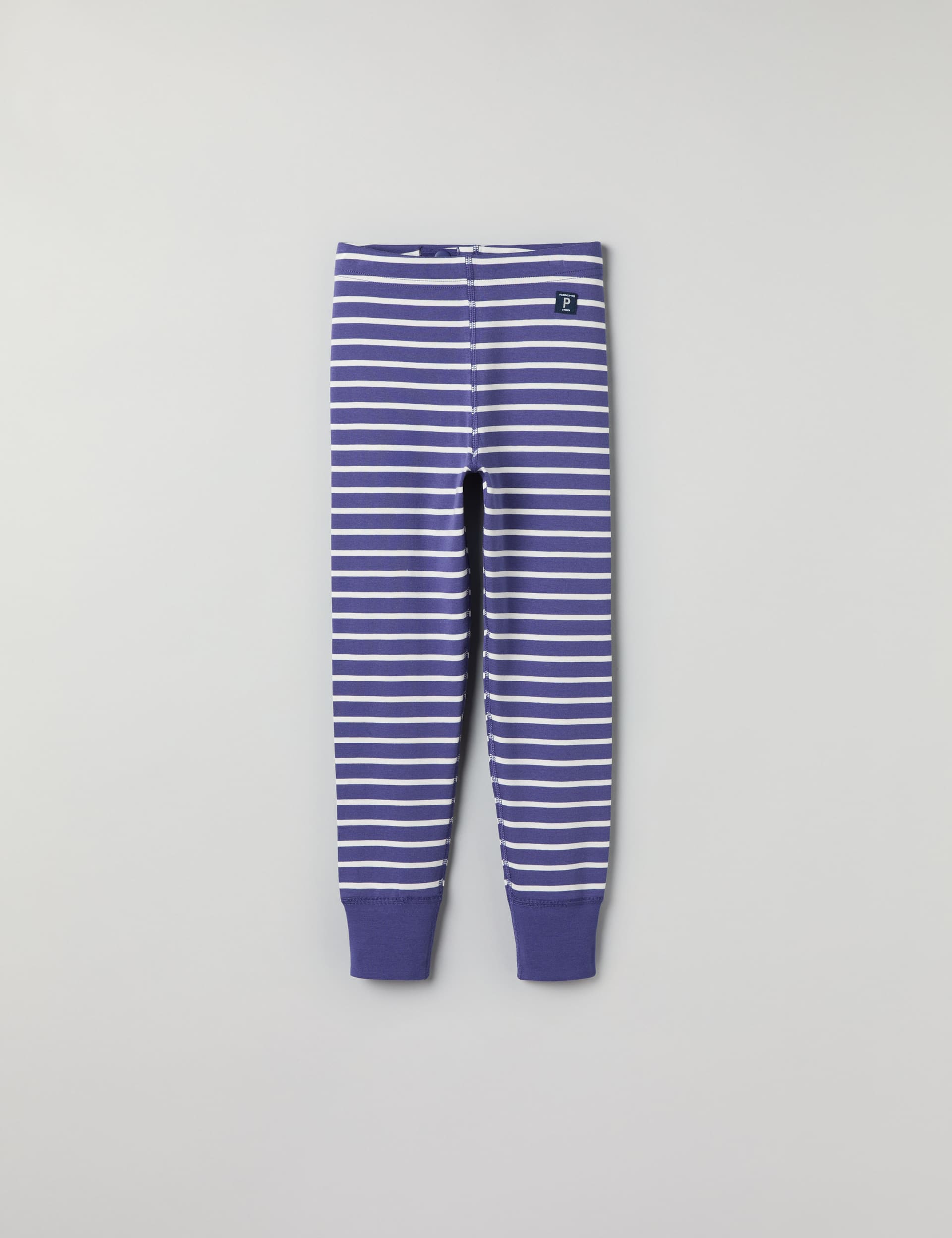 Polarn O. Pyret Boys Pure Cotton Striped Leggings (1-10 Yrs) - 2-3 Y - Blue Mix, Blue Mix