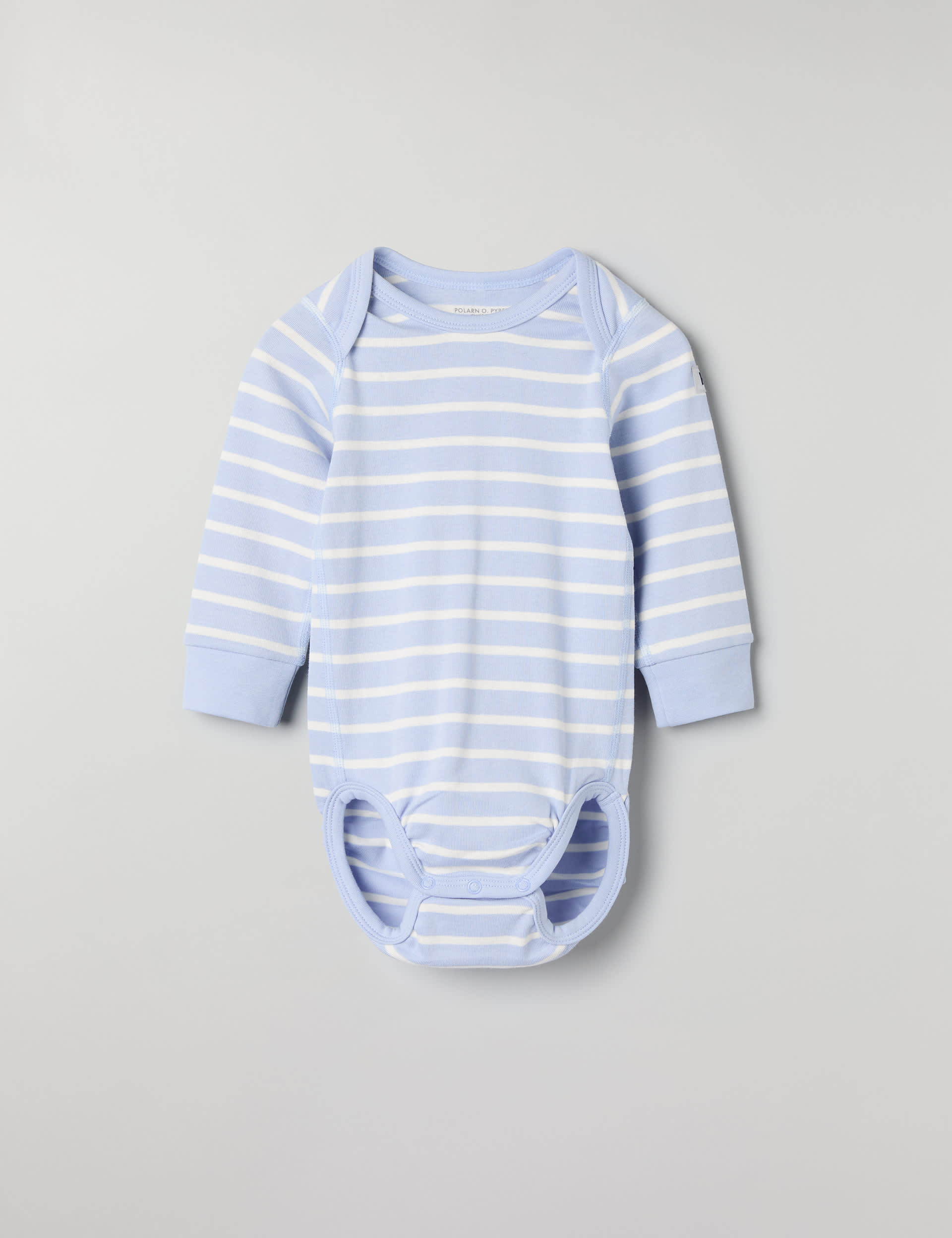 Polarn O. Pyret Pure Cotton Striped Bodysuit (1-24 Mths) - 2-4M - Blue Mix, Blue Mix