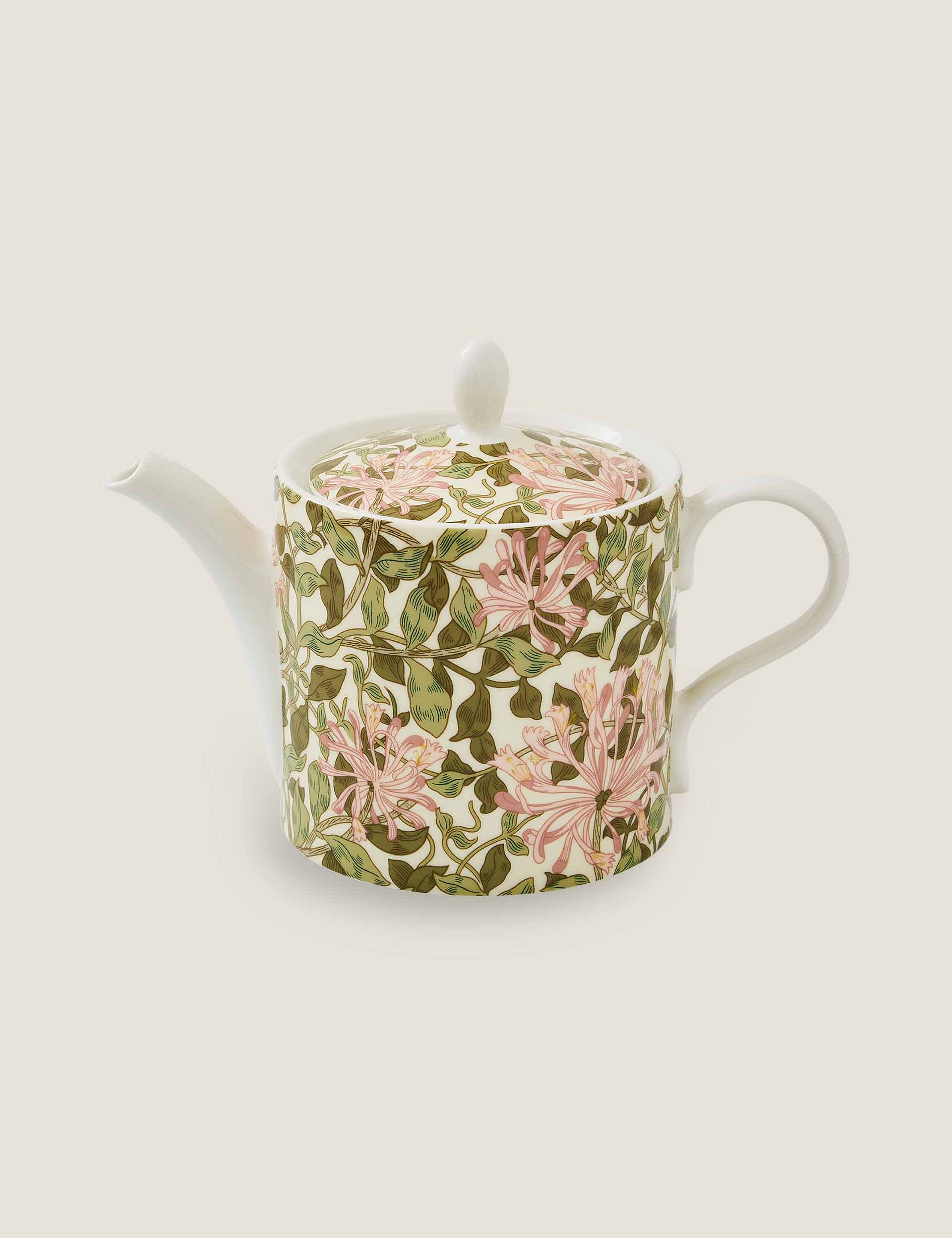 Morris & Co Honeysuckle Teapot - Pink, Pink