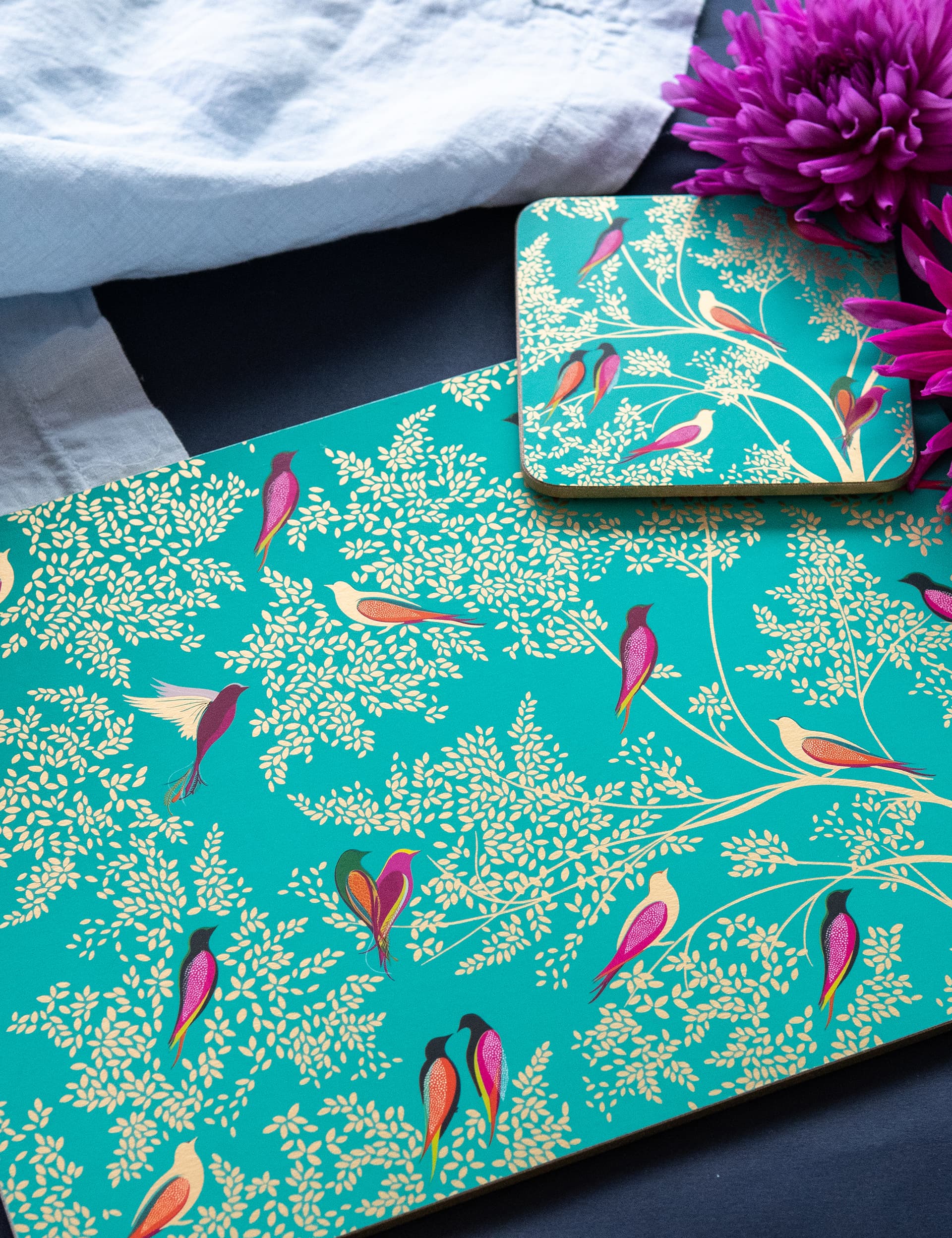 Sara Miller Set of 4 Bird Placemats