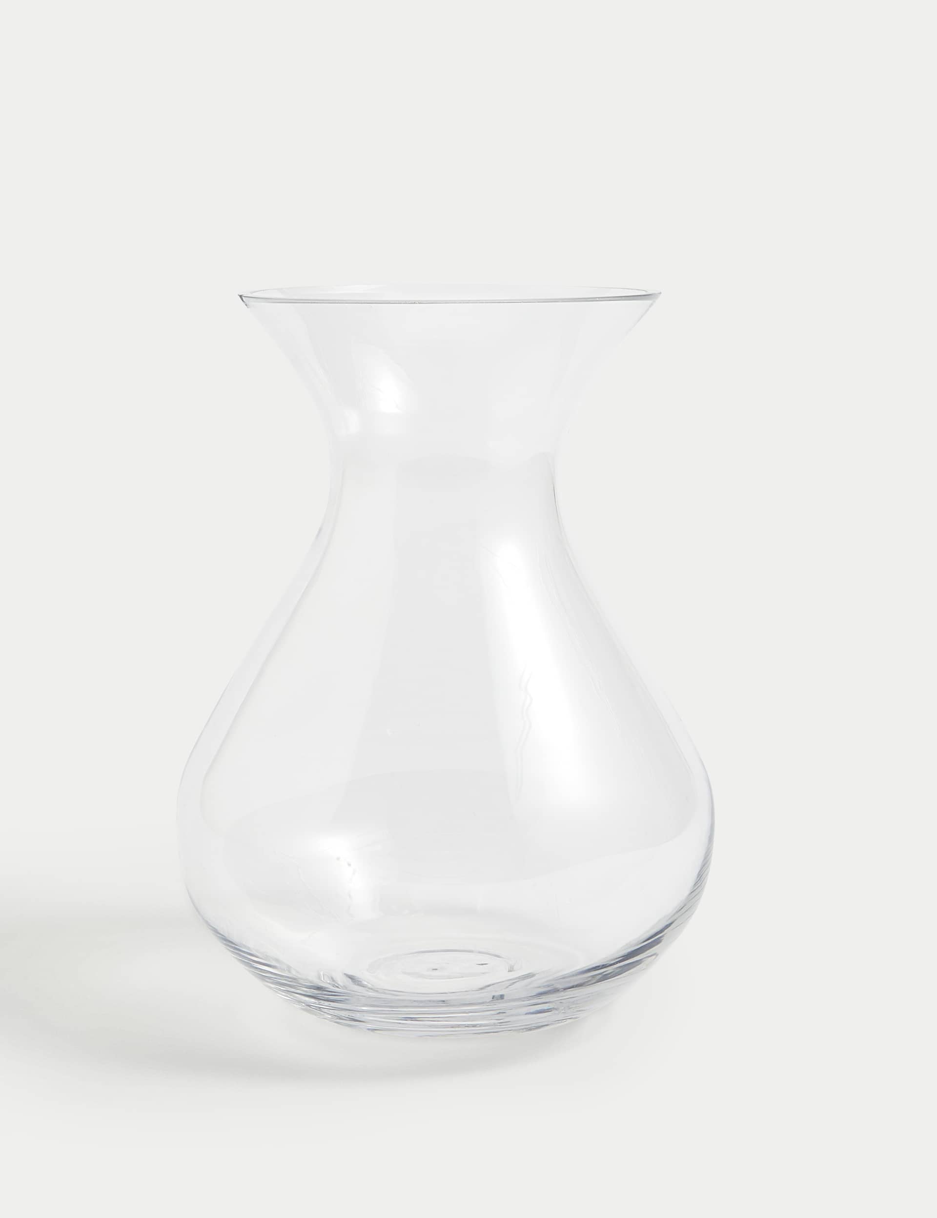 M&S Collection Medium Bouquet Vase - Clear, Clear