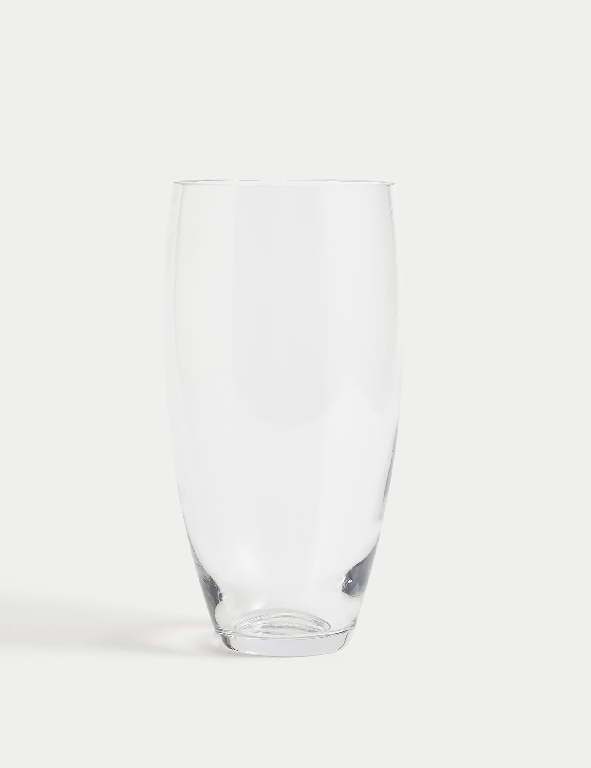 M&S Collection Medium Poppy Vase - Clear, Clear