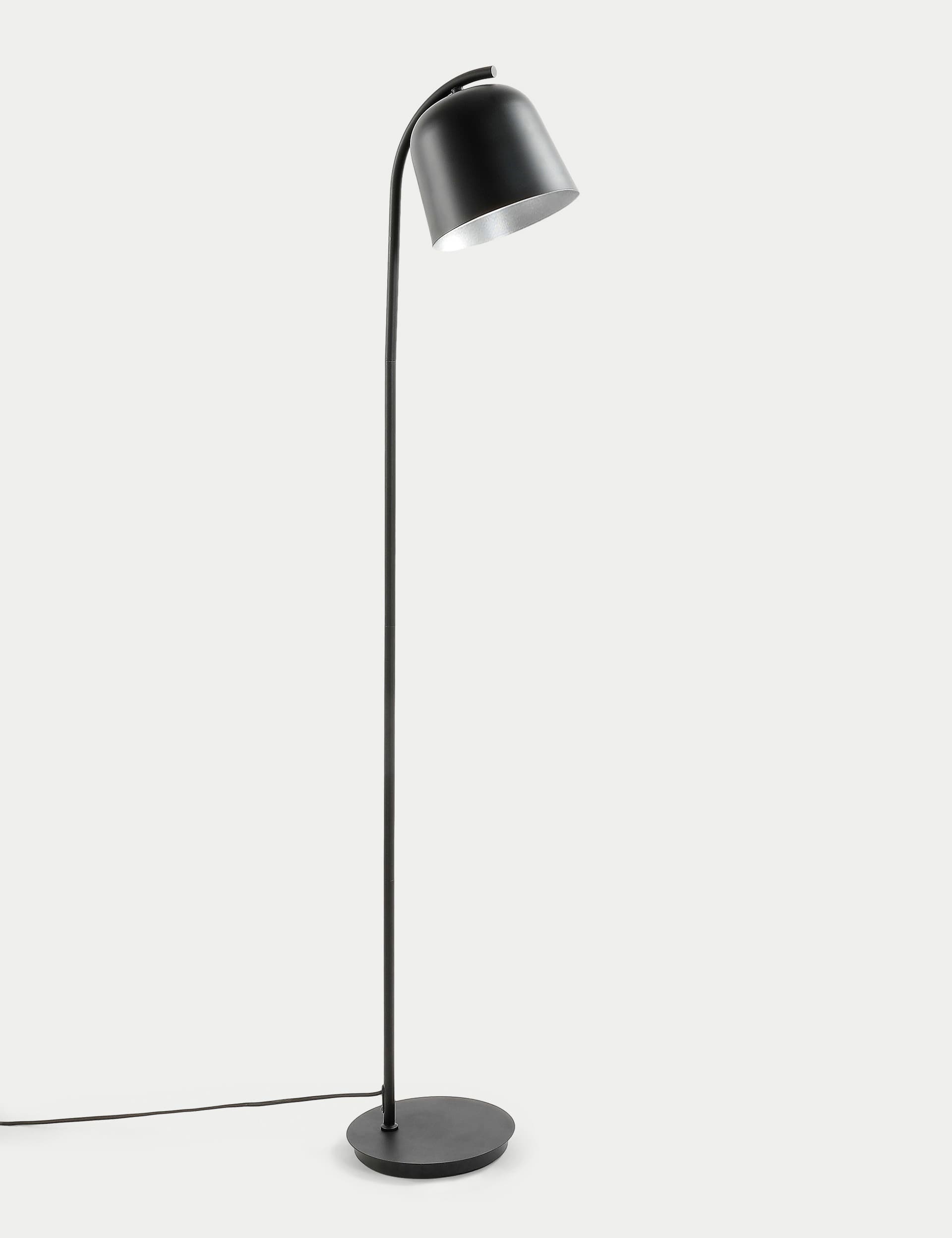 M&S Finn Scandi Metal Floor Lamp - Black, Grey,Black