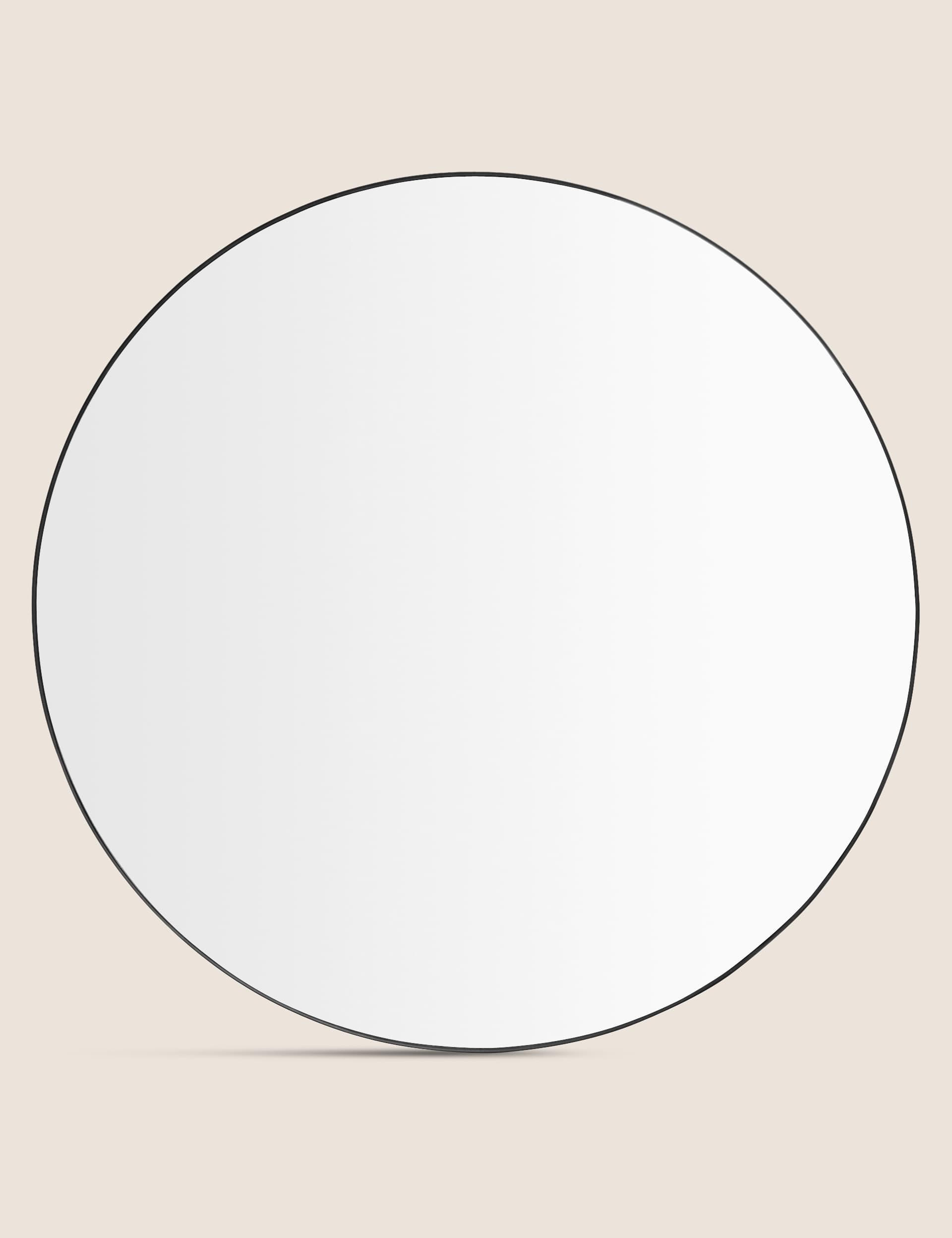 M&S Milan Large Round Mirror - Black, Black,Gold,Silver