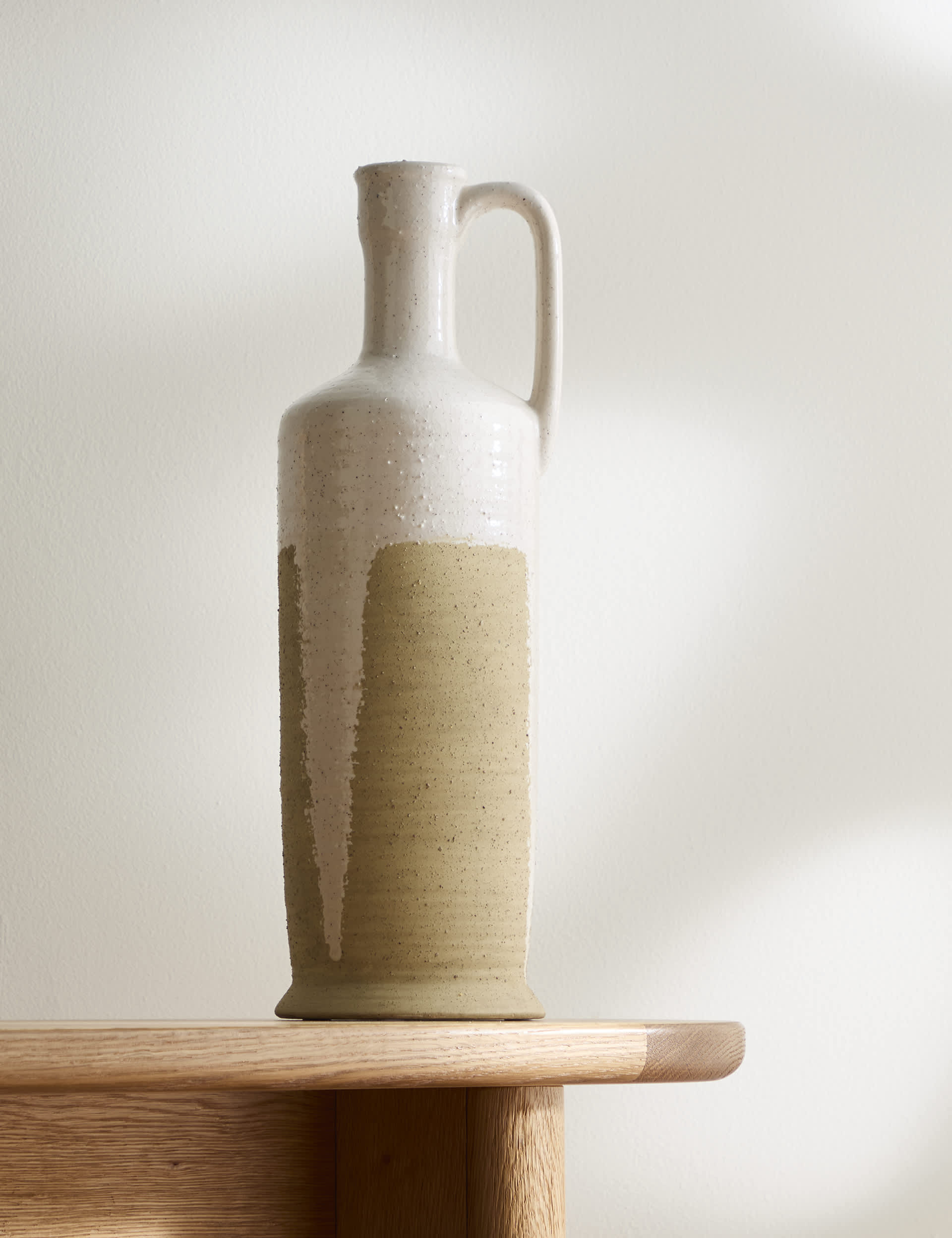 M&S Tall Crackle Glaze Jug - Neutral, Neutral