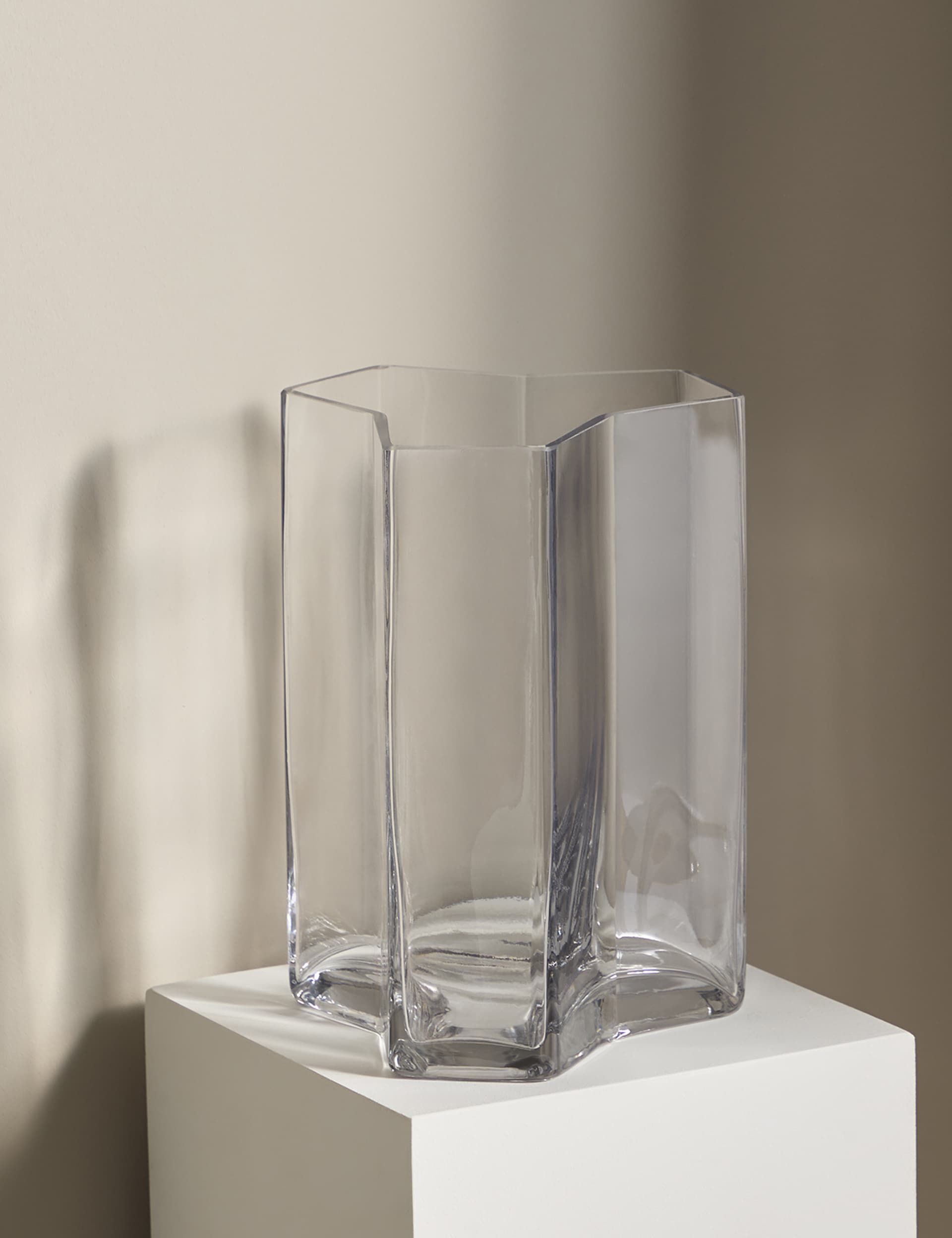 M&S X Kelly Hoppen Triptych Vase - Clear, Clear