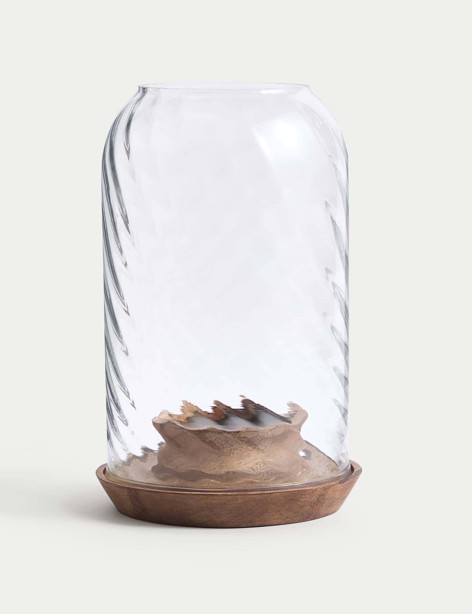 M&S Collection Hurricane Candle Holder - Clear, Clear