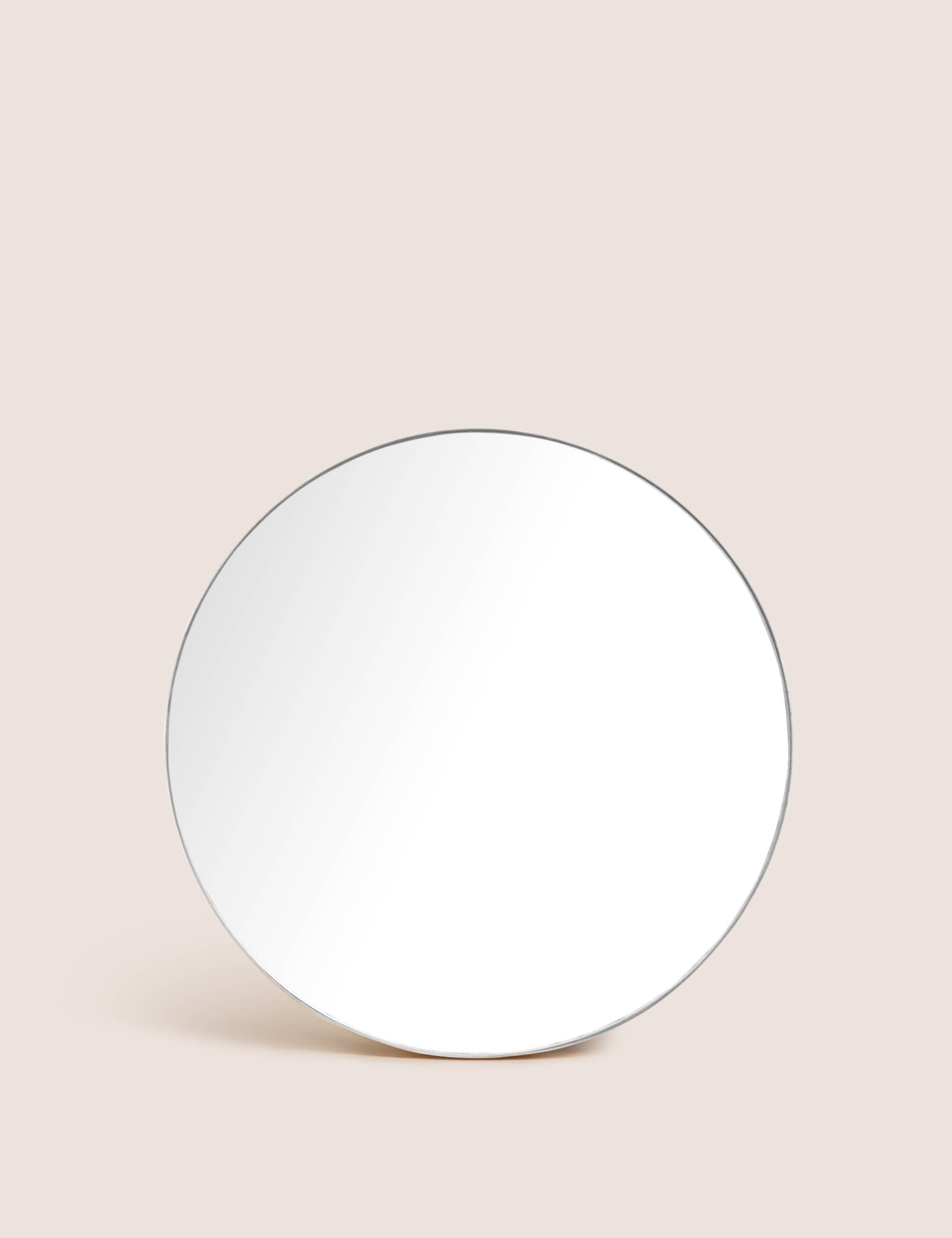 M&S Collection Milan Small Round Mirror - Silver, Silver,Black