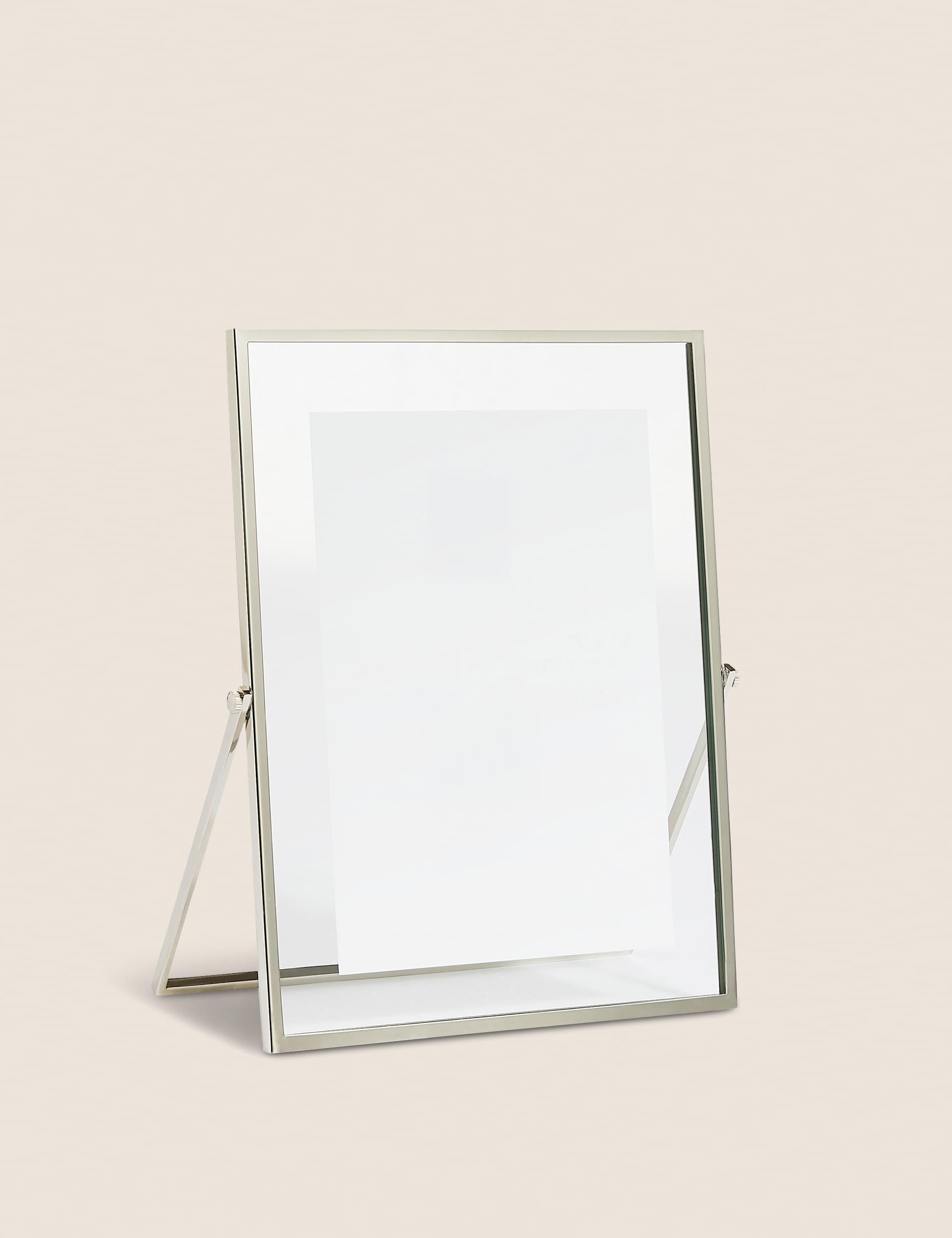 M&S Skinny Easel Photo Frame 5x7 inch - Silver, Silver