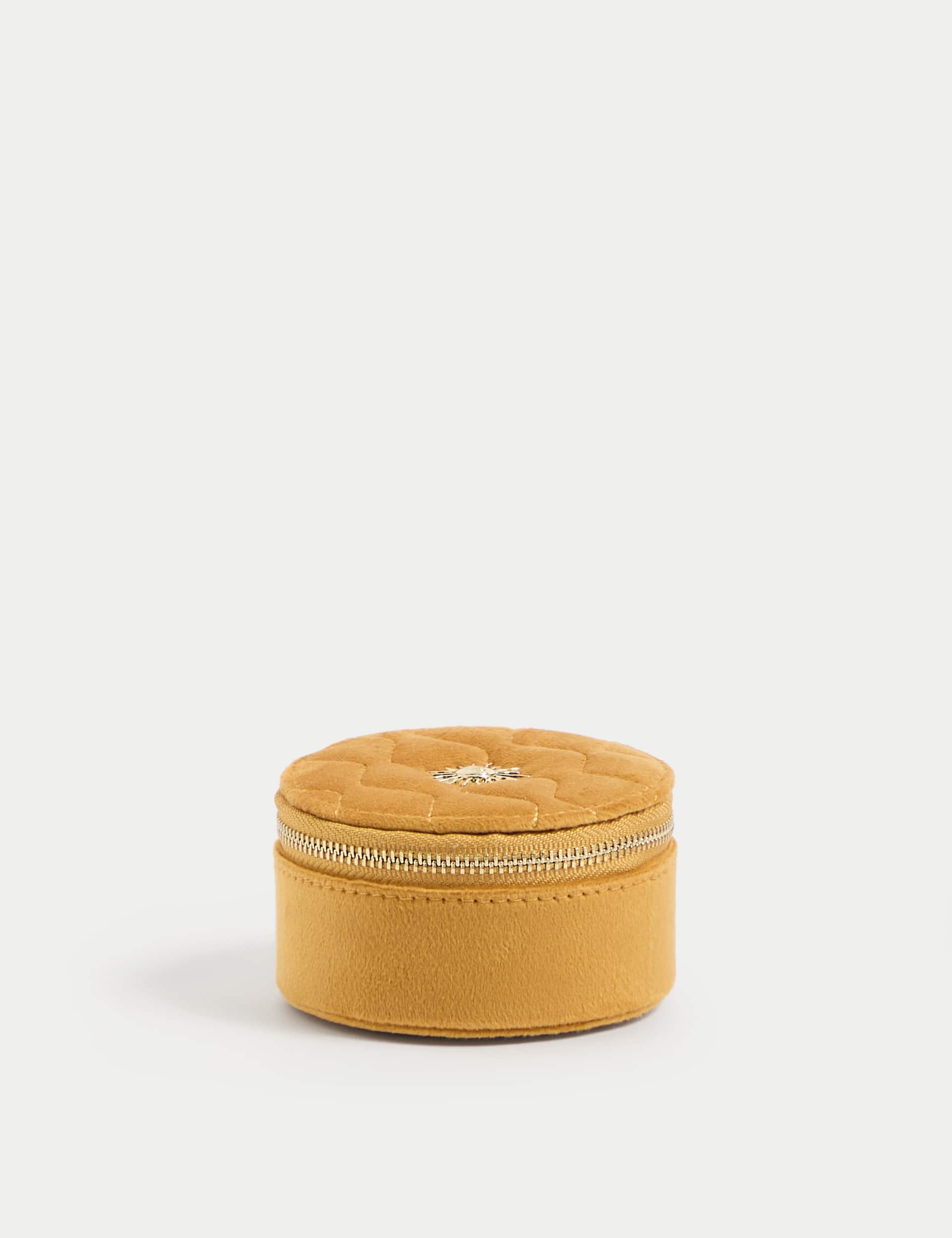 M&S Small Velvet Sun Jewellery Box - Ochre, Ochre