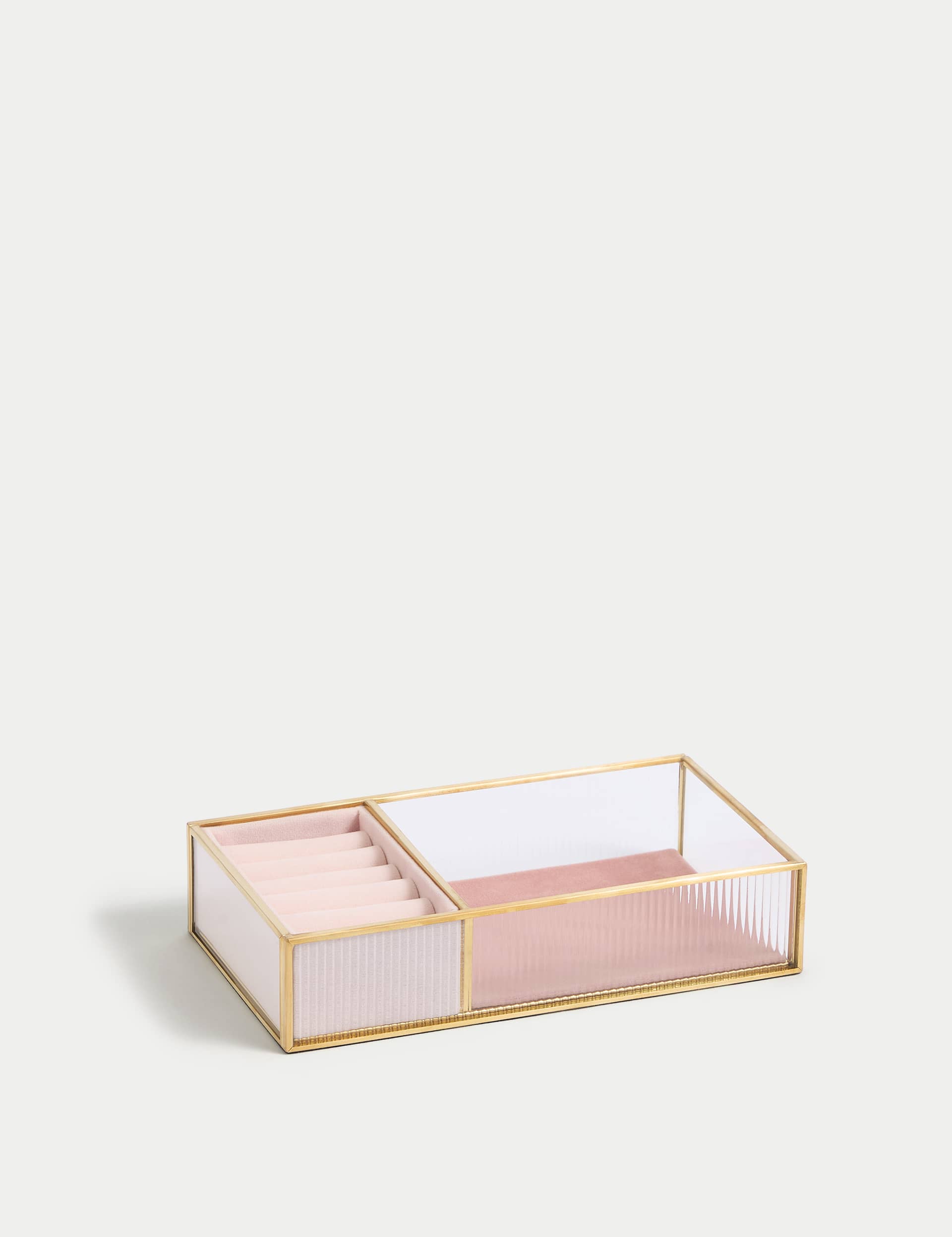 M&S Small Gold Jewellery Box - Pink, Pink