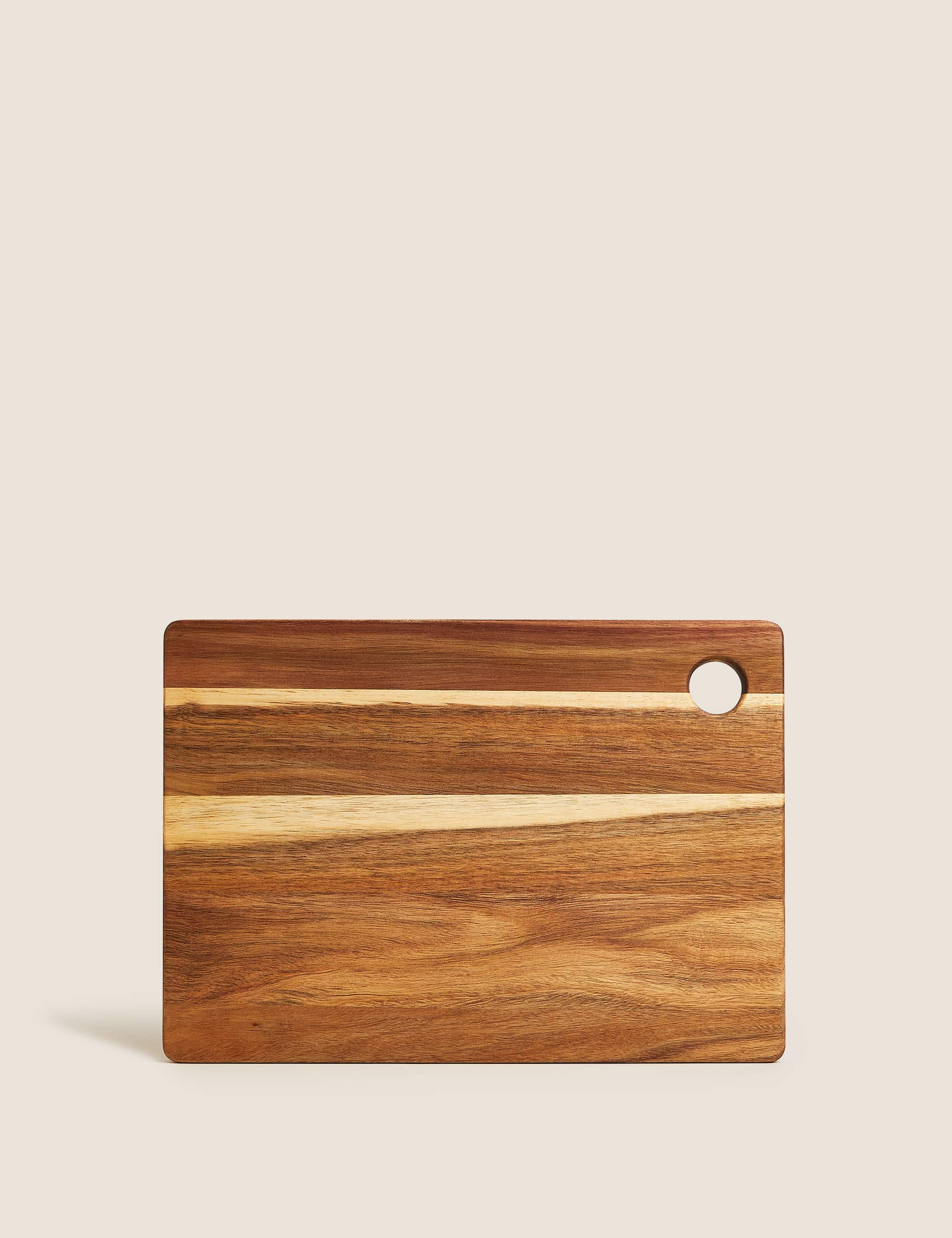 M&S Collection Large Wooden Chopping Board - Wedgewood, Wedgewood