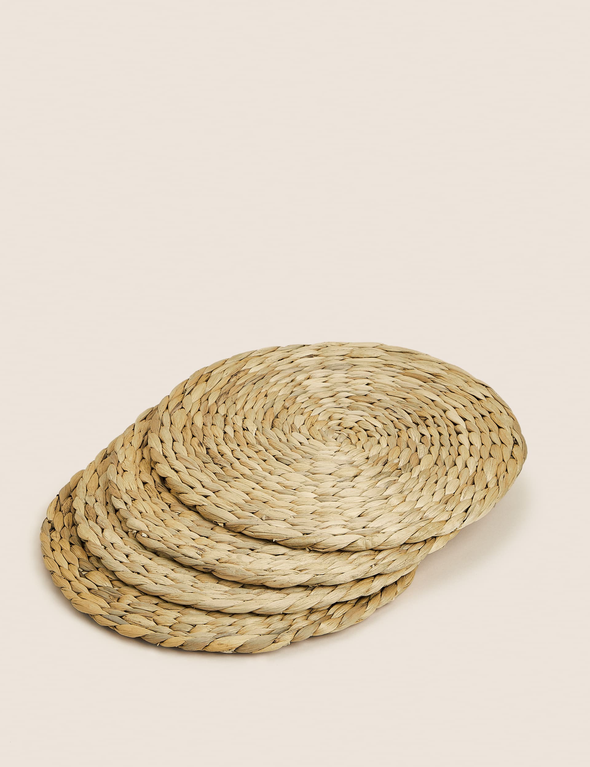 M&S Set of 4 Natural Water Hyacinth Placemats  Natural