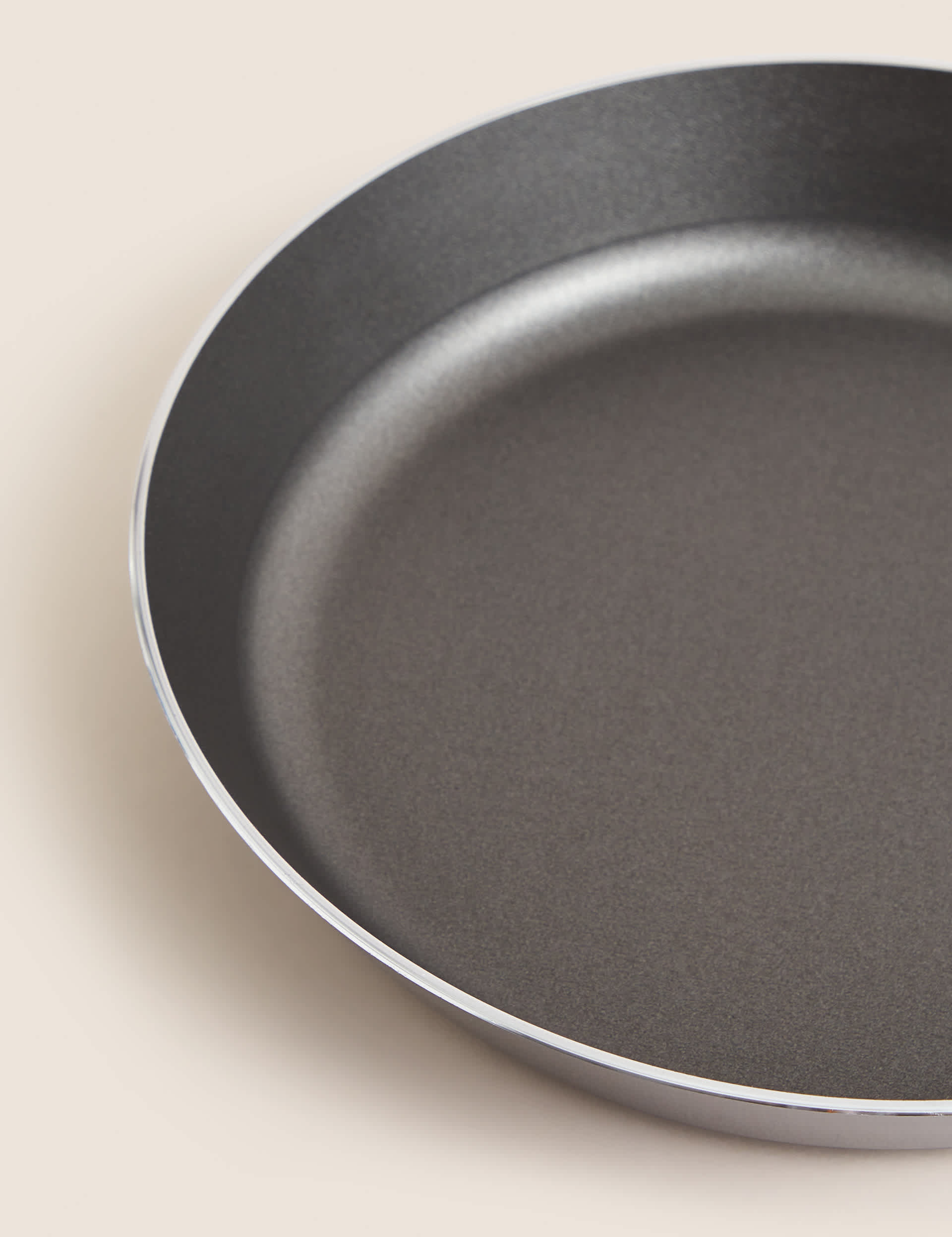 M&S Collection Grey Aluminium 24cm Frying Pan, Grey