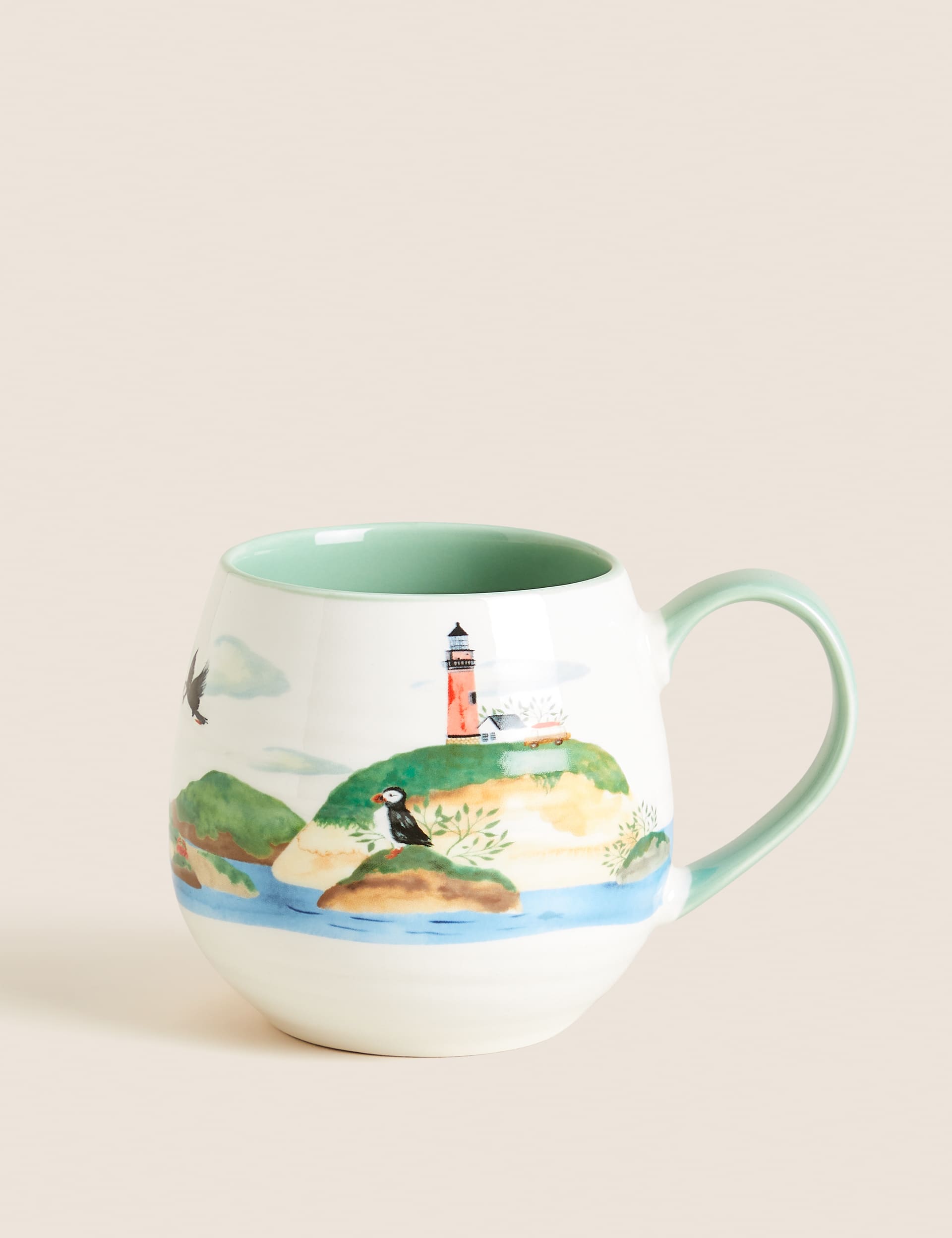 M&S Nautical Puffin Mug - Multi, Multi