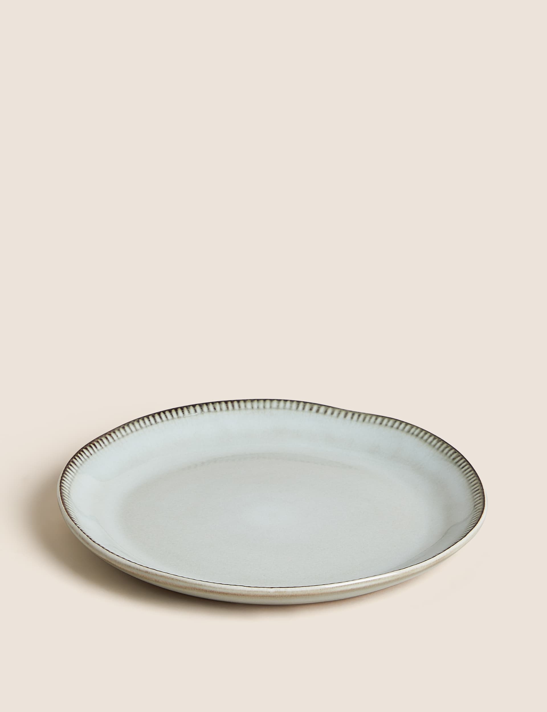 M&S X Fired Earth Stoneware Side Plate - Natural, Natural