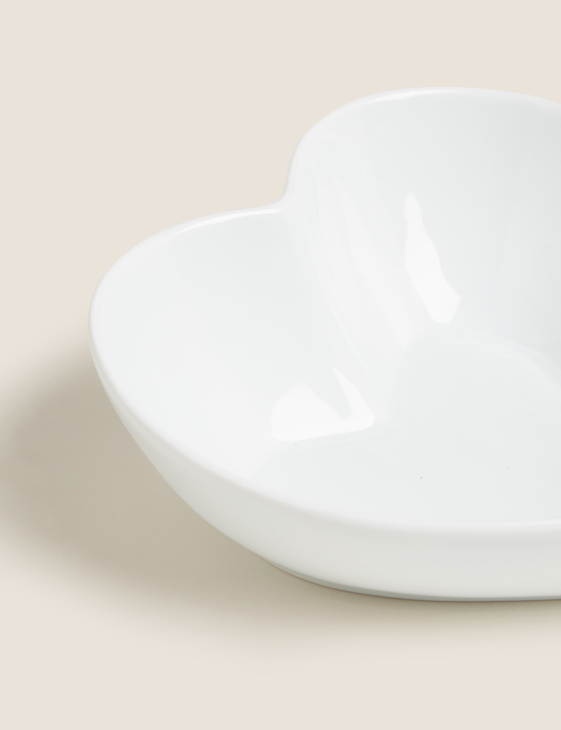 M&S Collection Maxim Small Heart Serving Bowl - White, White