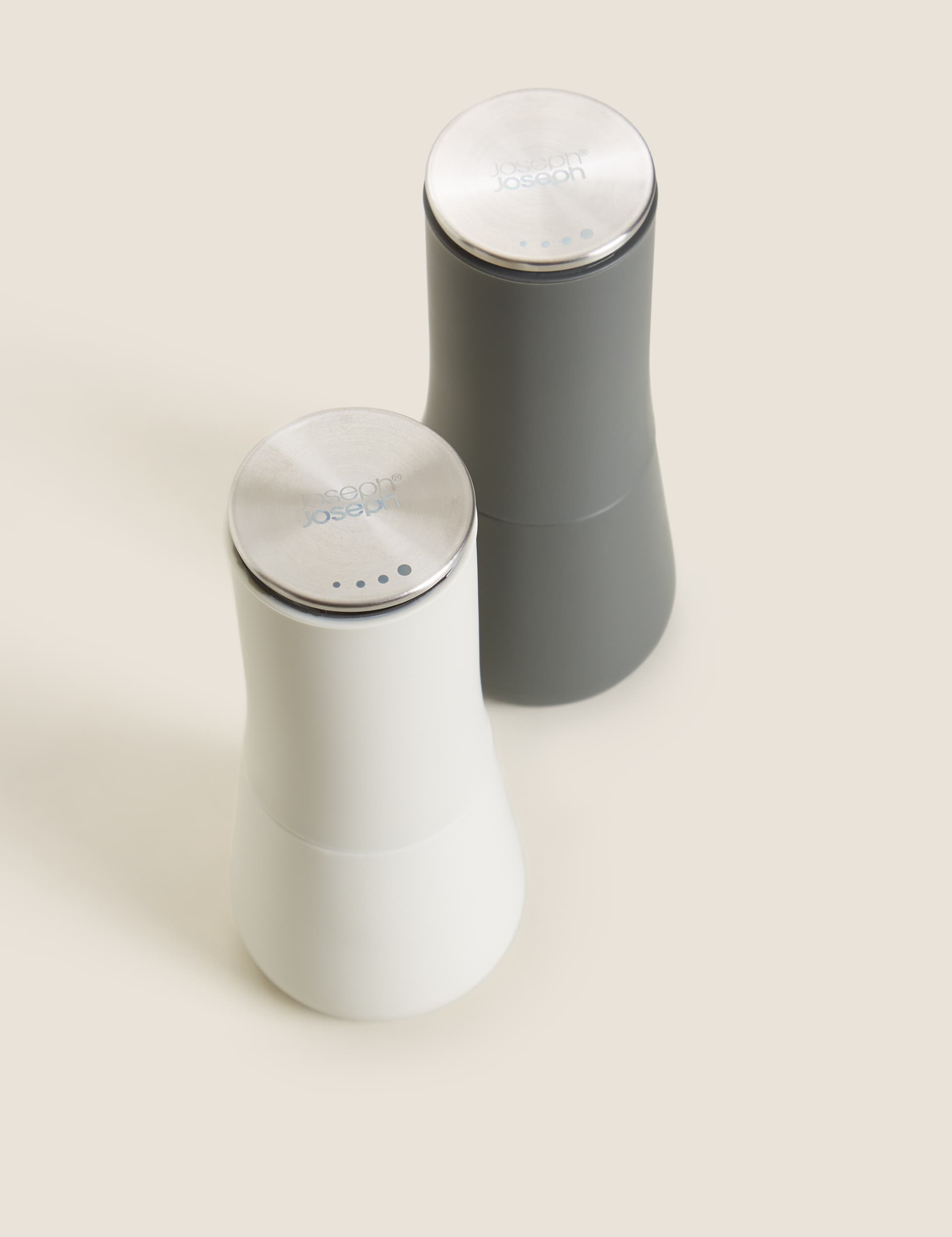 Joseph Joseph Milltop Salt and Pepper Mill Set - Grey, Grey