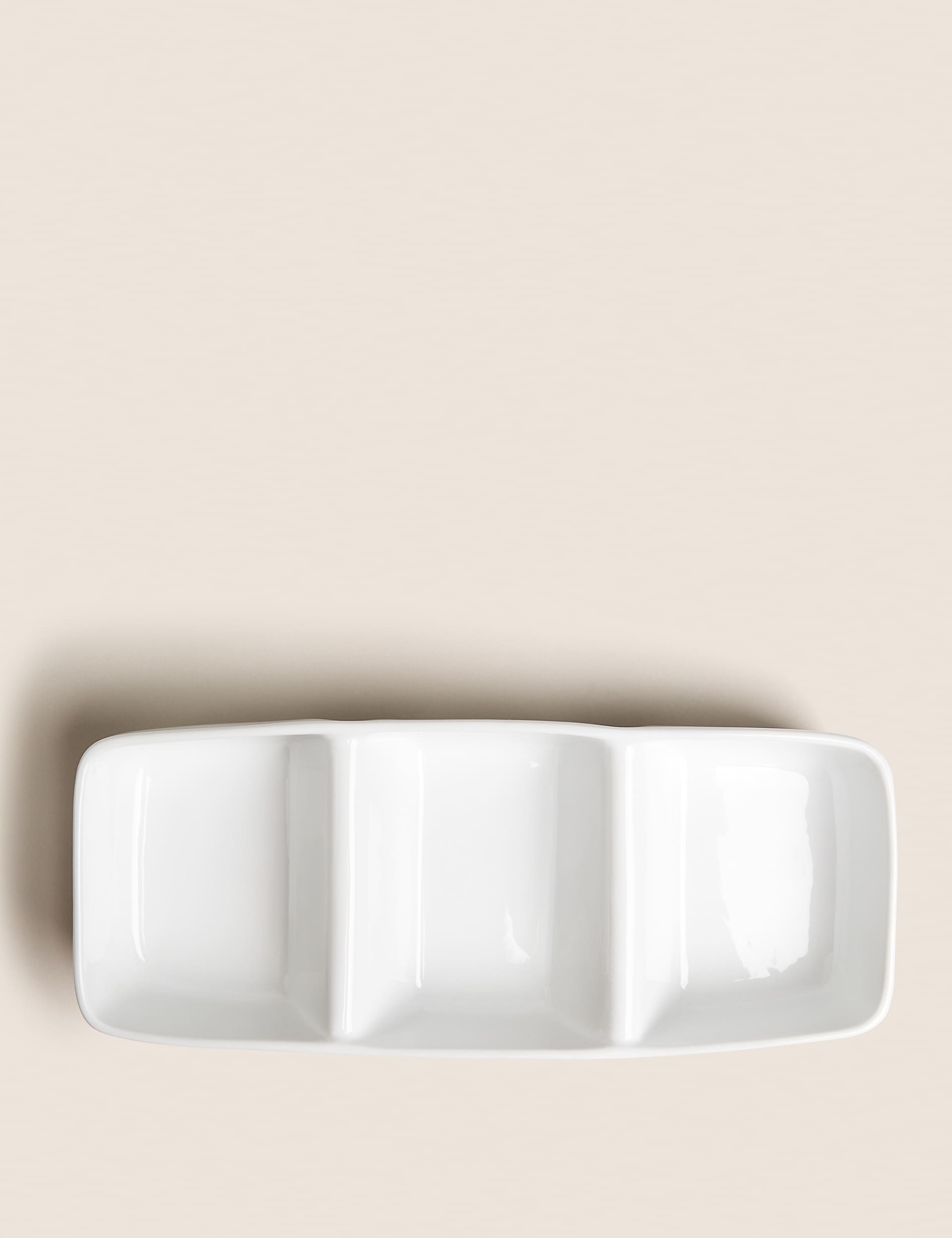 M&S Collection Maxim Porcelain Three Part Serving Bowl - White, White