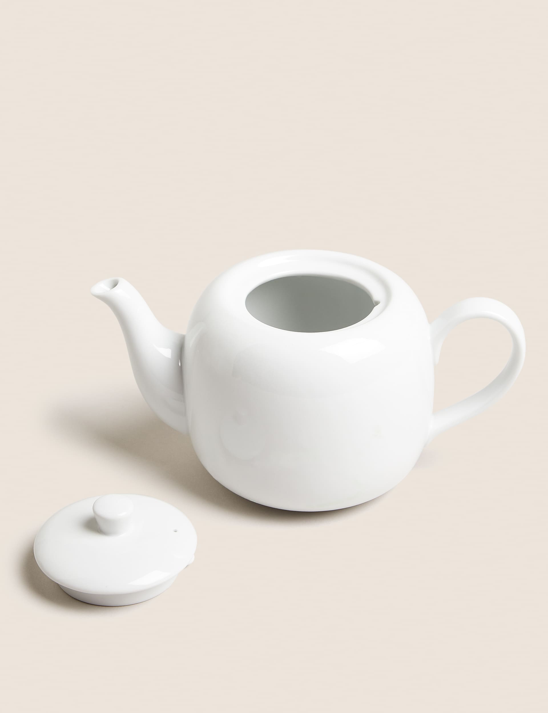 M&S Collection Maxim Porcelain Teapot - White, White