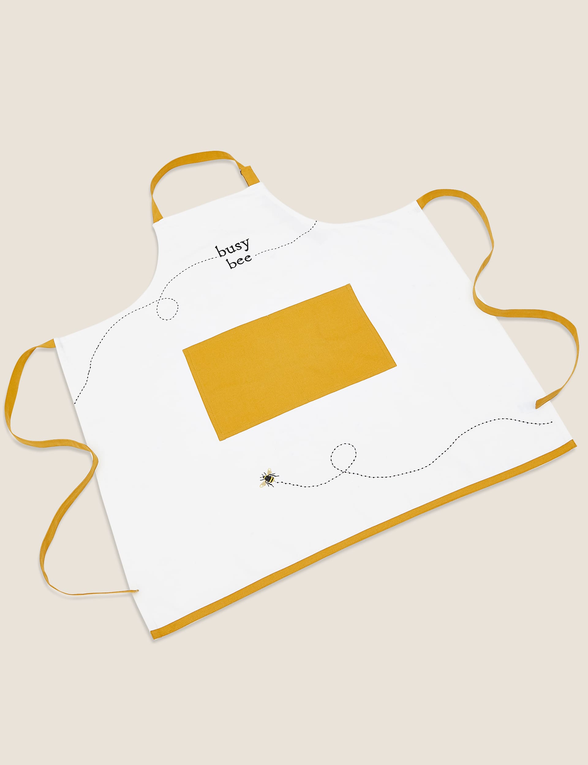 M&S Pure Cotton Bee Print Apron
