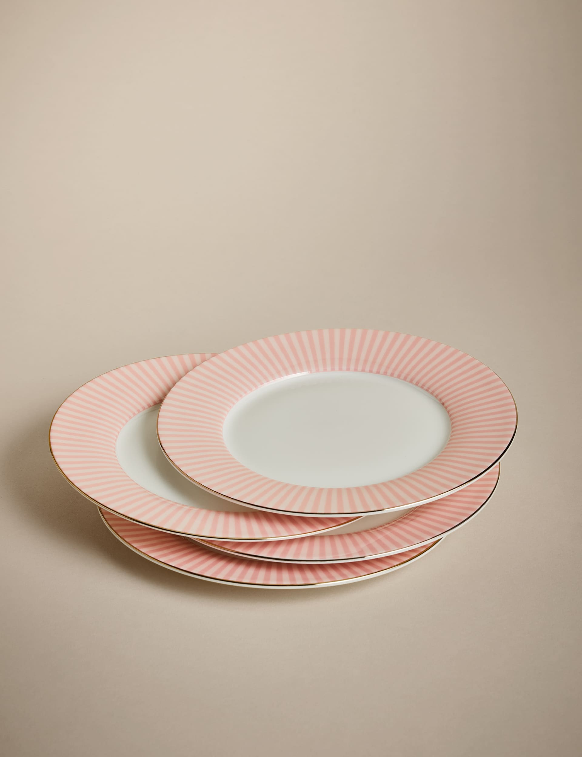 M&S Collection Set of 4 Hampton Side Plates - Pink, Green,Pink