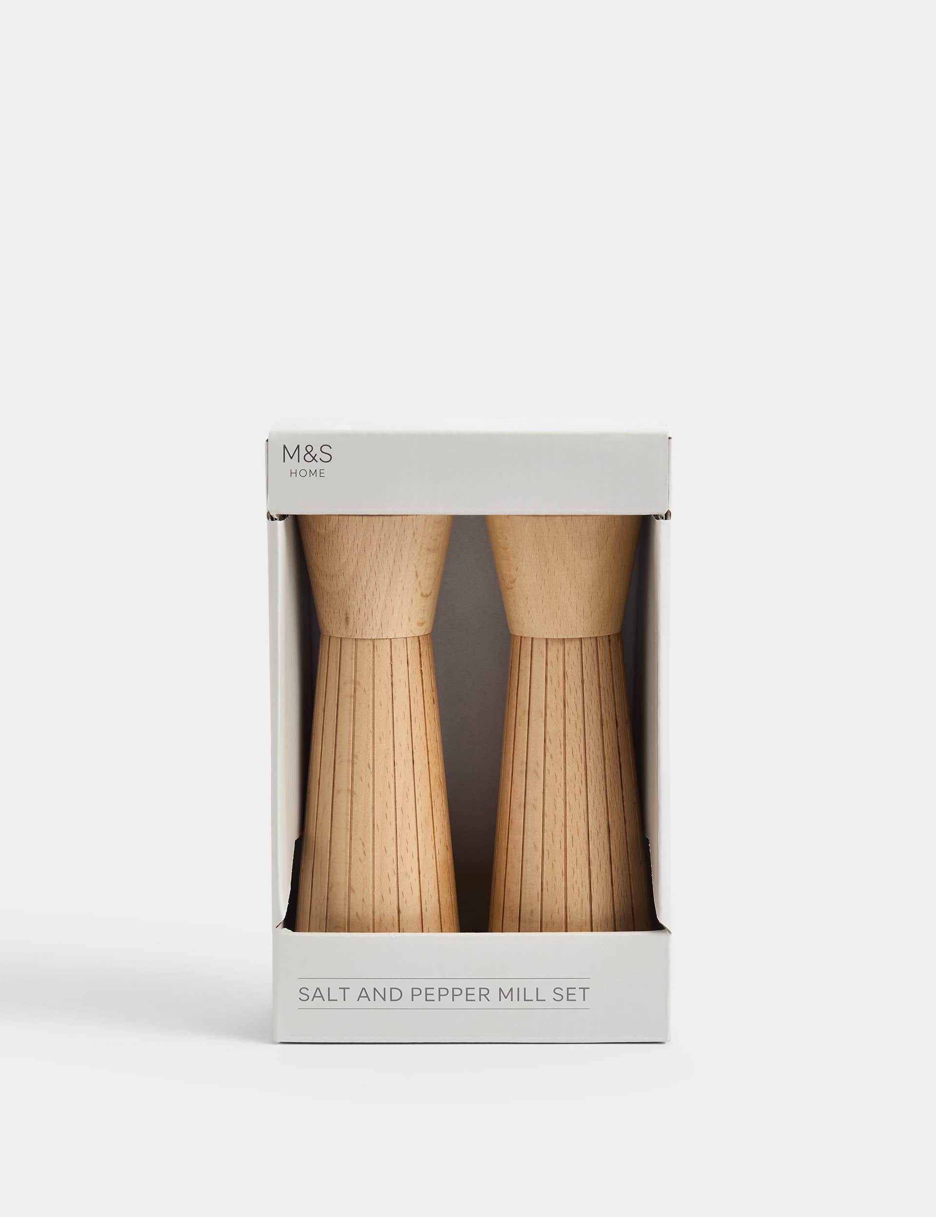 M&S Collection Wooden Salt & Pepper Mills, Wood