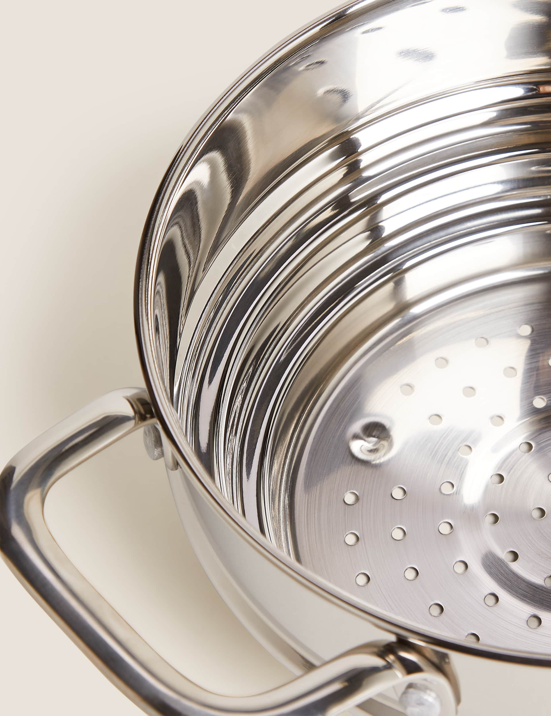 M&S Collection Universal Stainless Steel Steamer - Silver, Silver