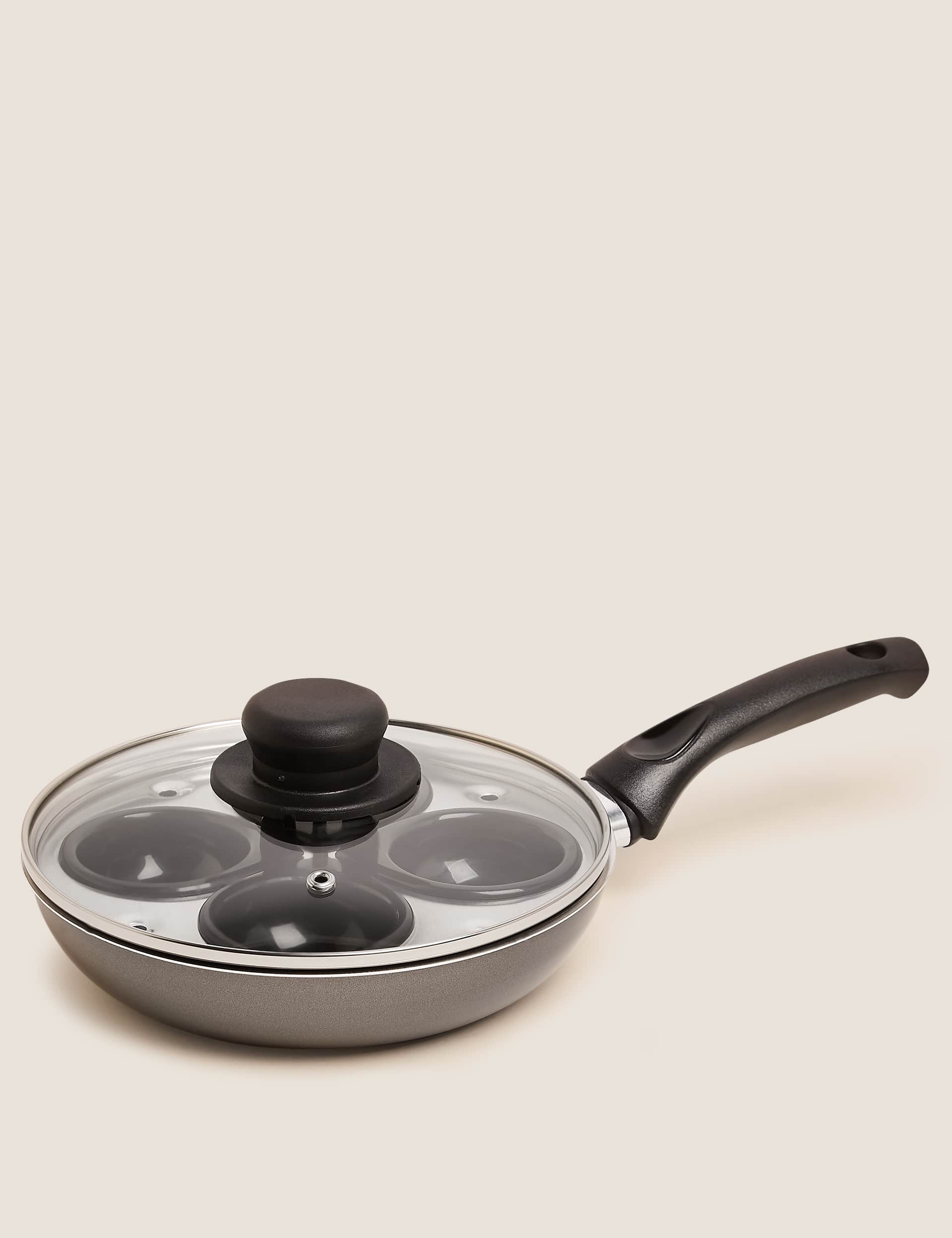 M&S Grey Aluminium 3-in-1 Egg Pan  Grey