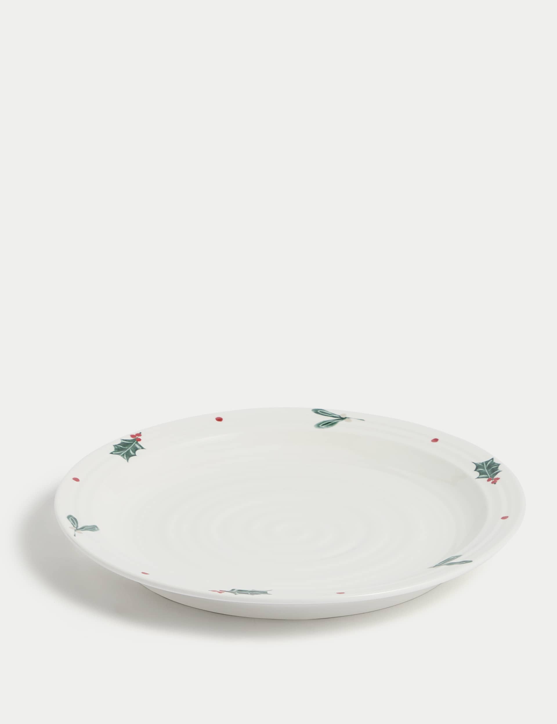 M&S Winter Berry Dinner Plate - Green, Green