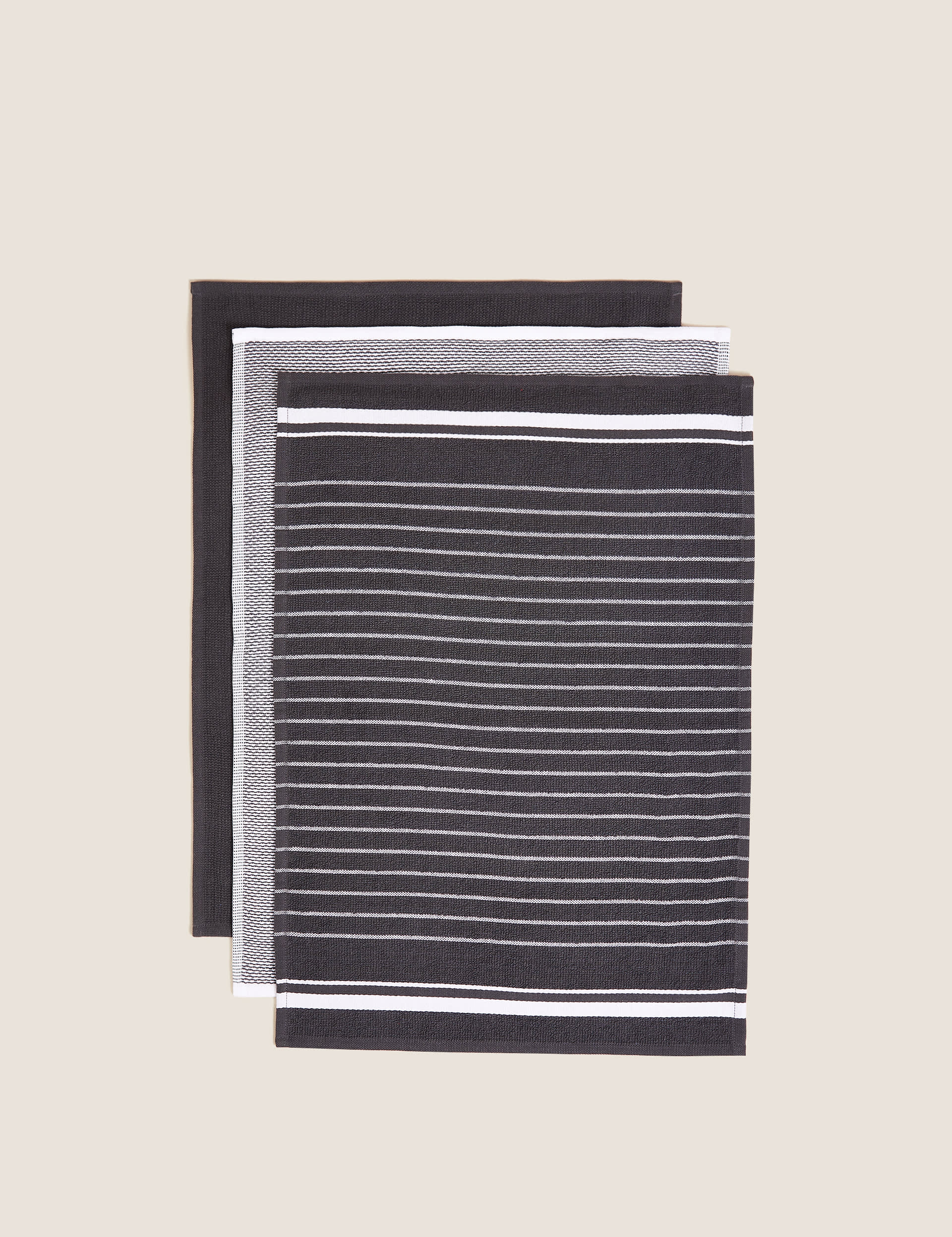 M&S Set of 3 Cotton Rich Tea Towels