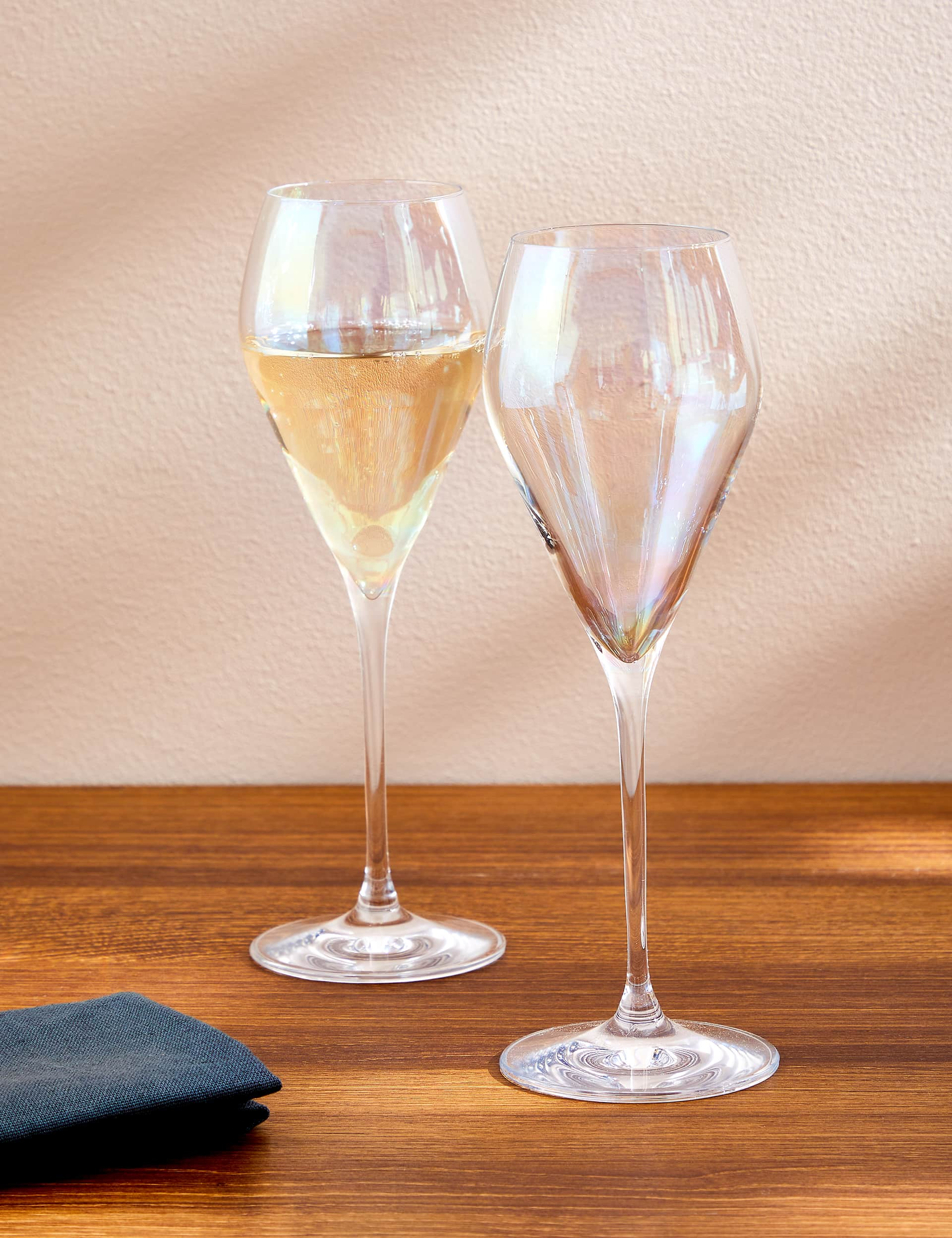 M&S Set of 2 Lustre Prosecco Glasses - Pearl, Pearl