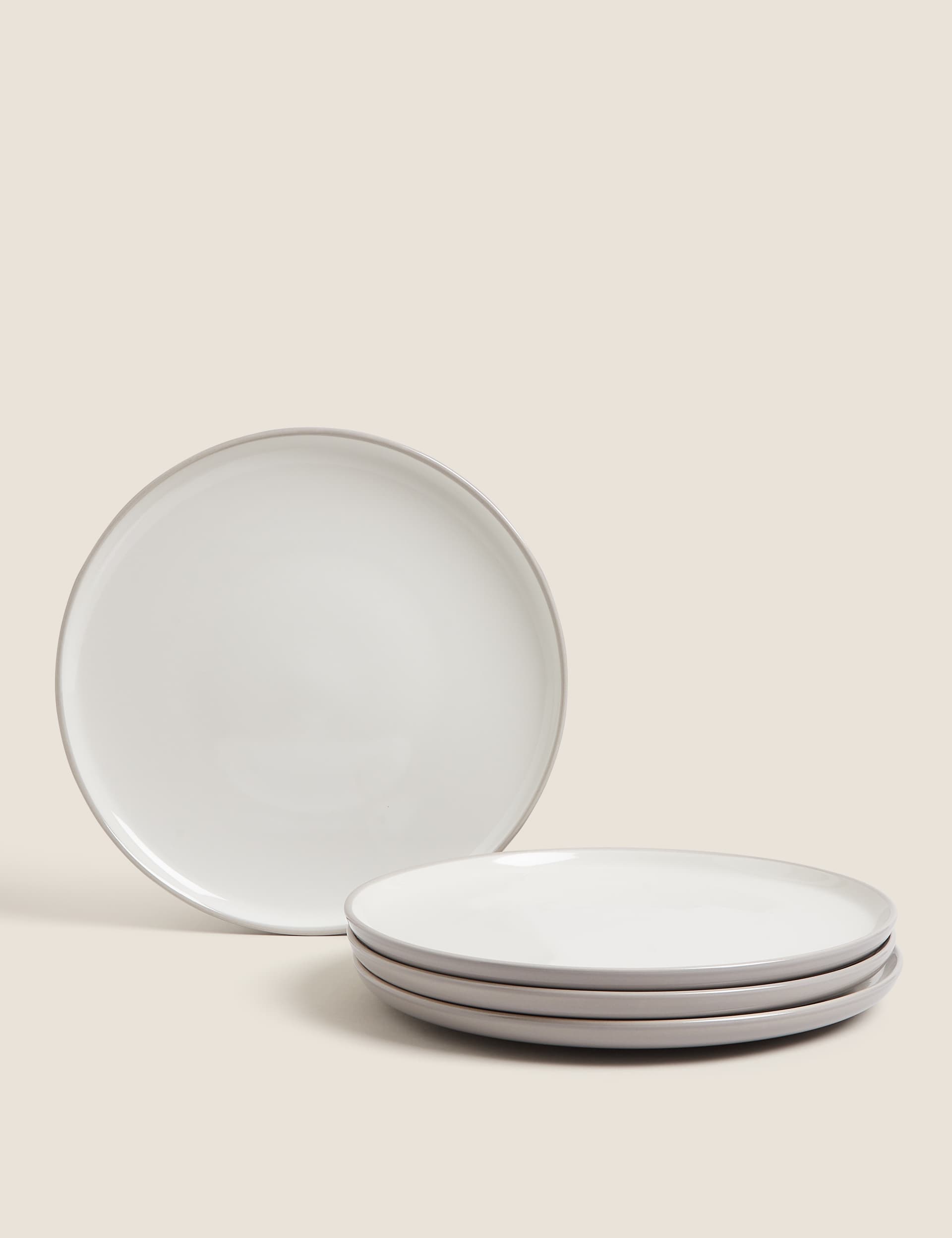 M&S Set of 4 Tribeca Side Plates - Grey, Grey