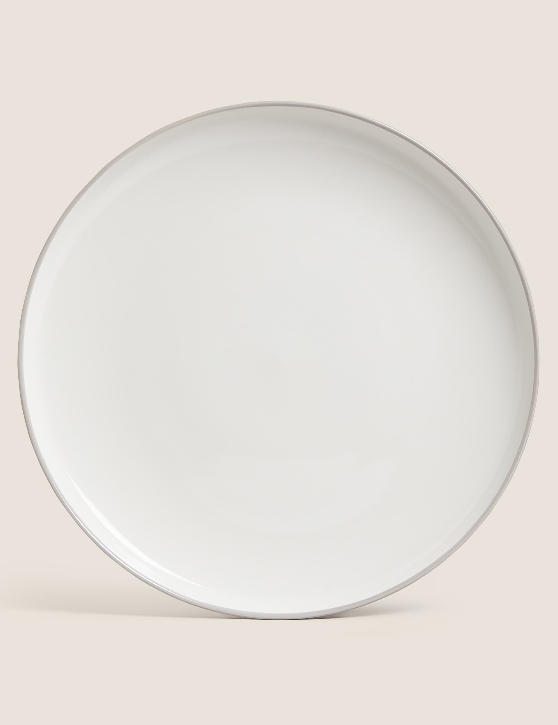 M&S Collection Set of 4 Tribeca Dinner Plates - Grey, Grey